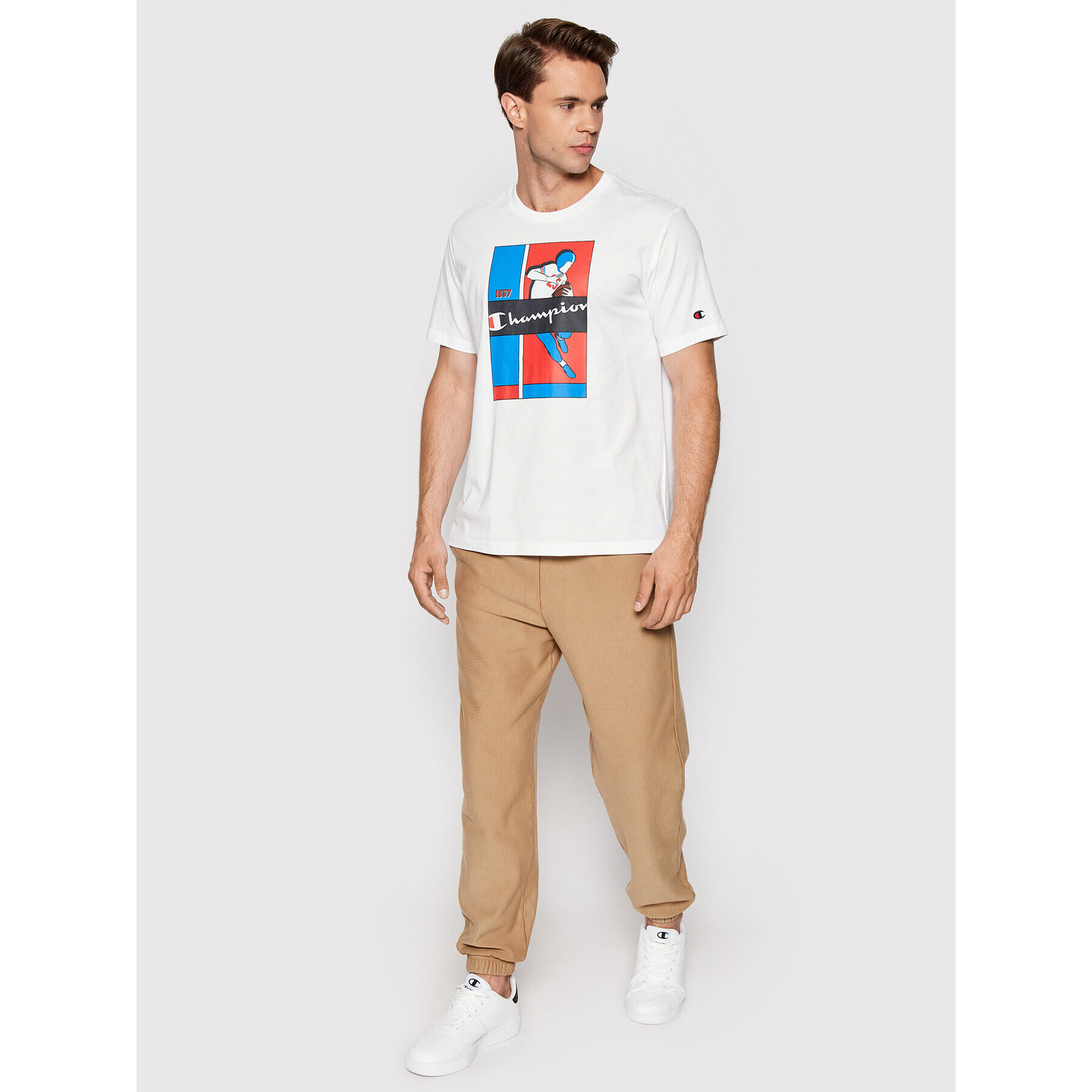 Champion Тишърт 217274 Бял Regular Fit - Pepit.bg