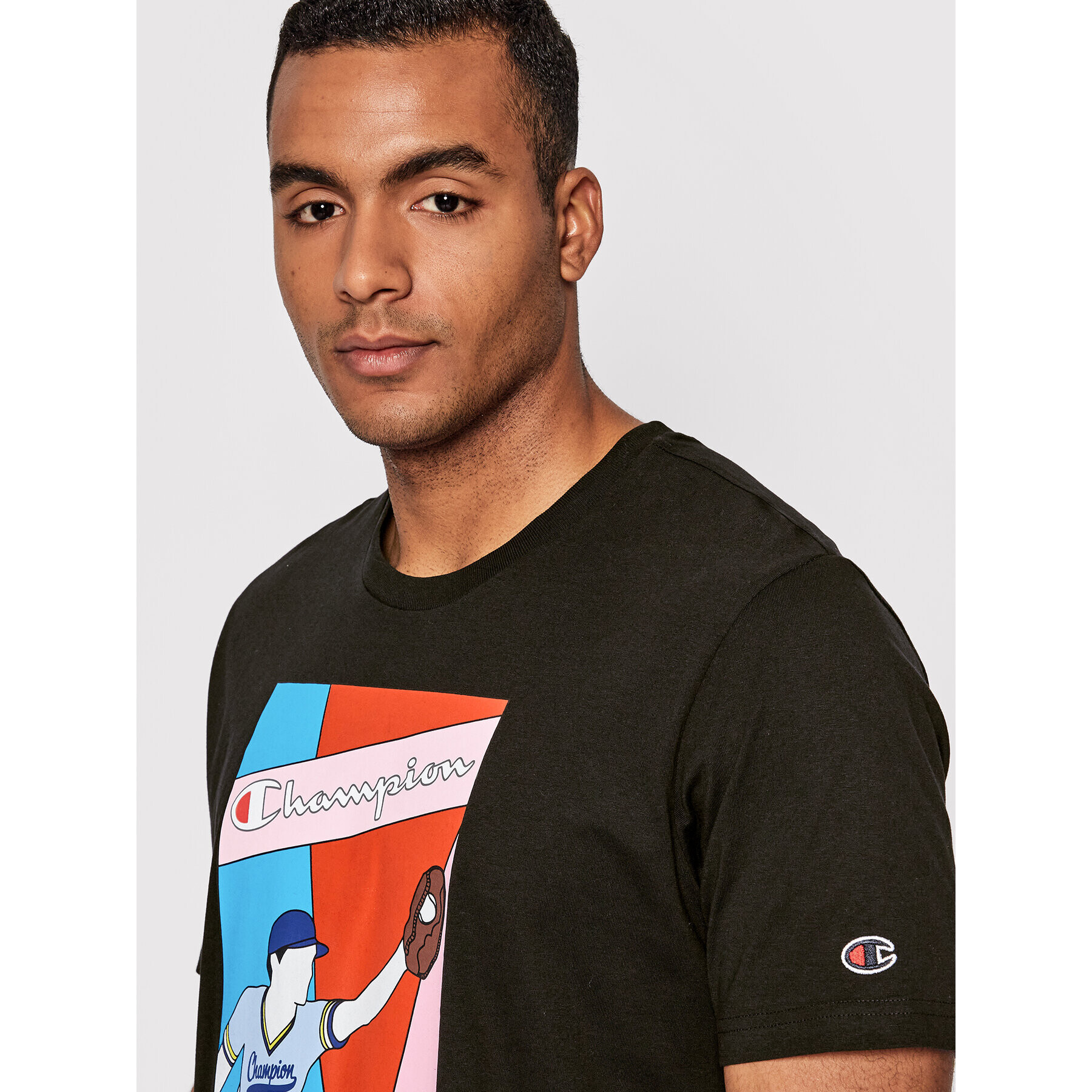 Champion Тишърт 217274 Черен Regular Fit - Pepit.bg