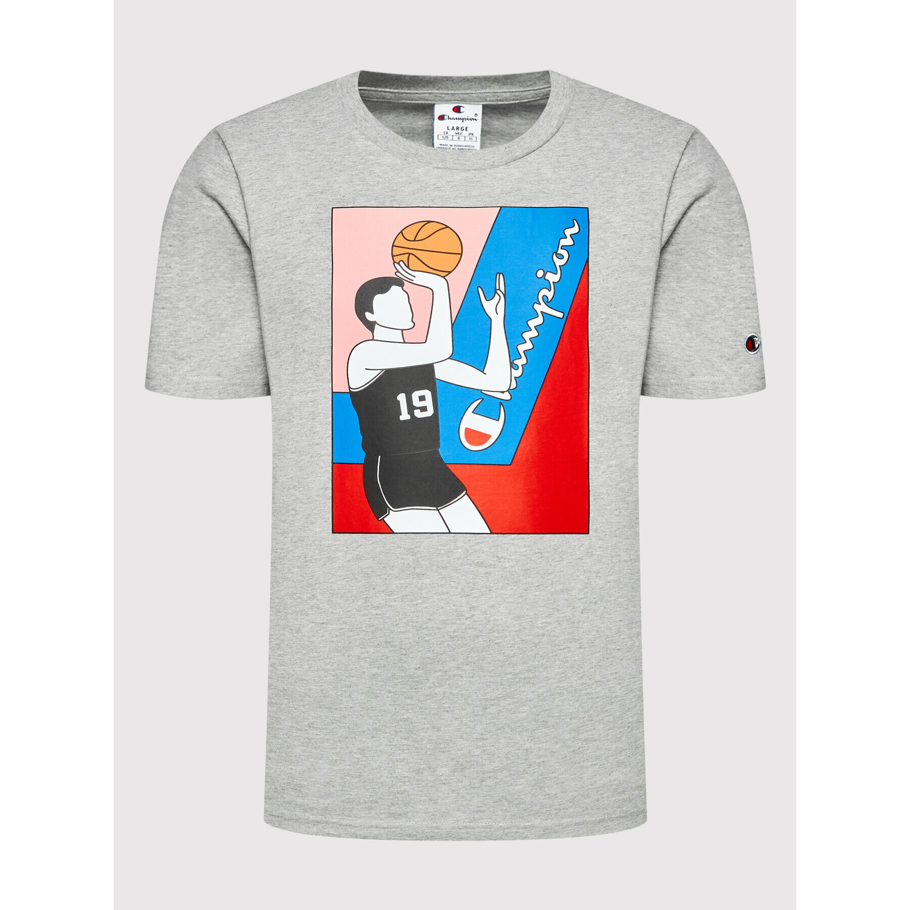 Champion Тишърт 217274 Сив Regular Fit - Pepit.bg