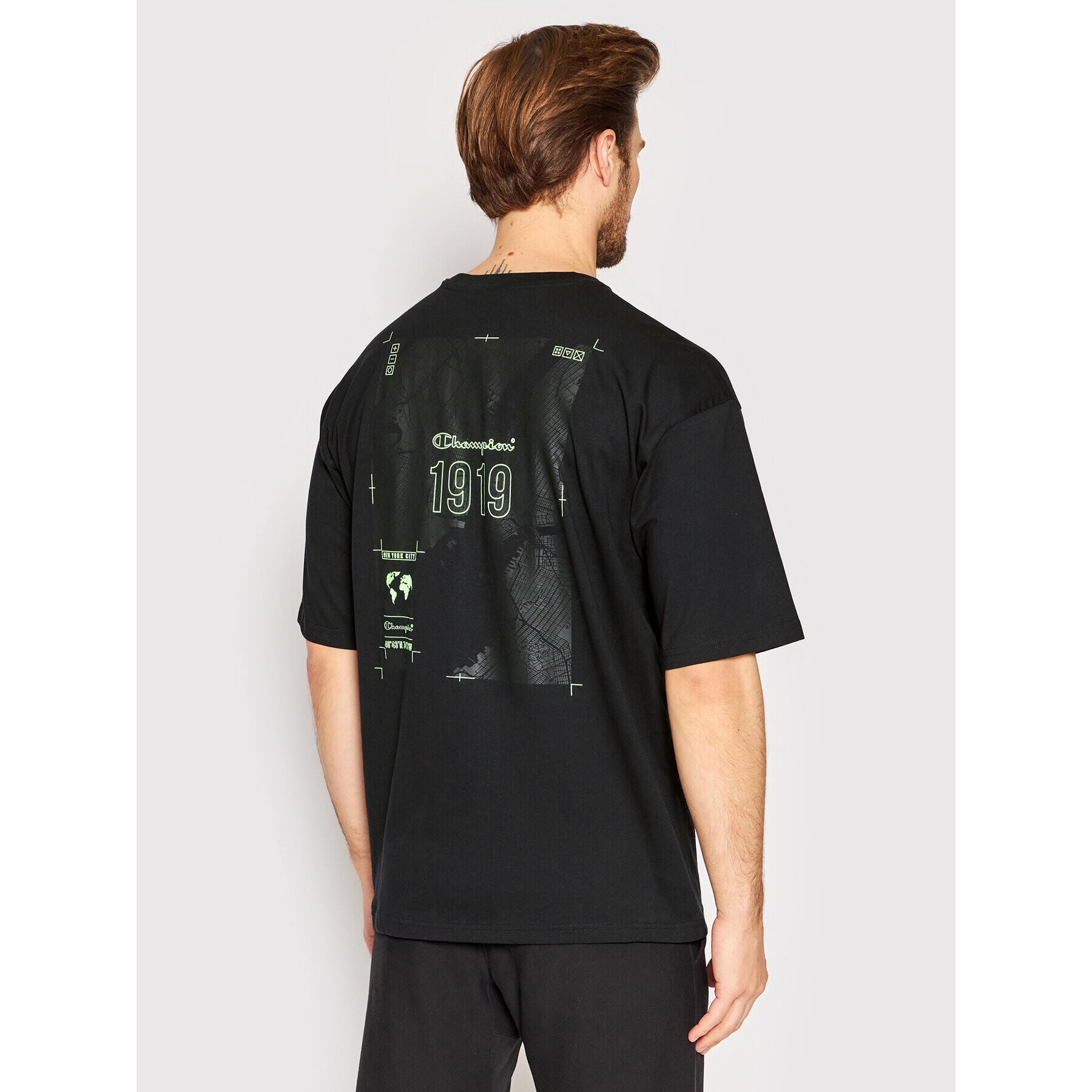 Champion Тишърт 217275 Черен Custom Fit - Pepit.bg