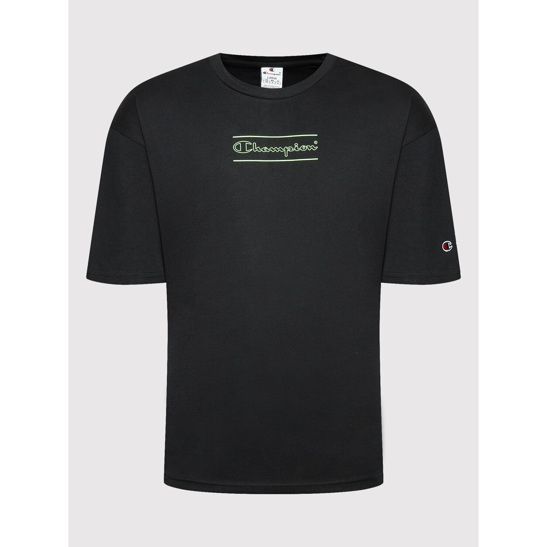 Champion Тишърт 217275 Черен Custom Fit - Pepit.bg