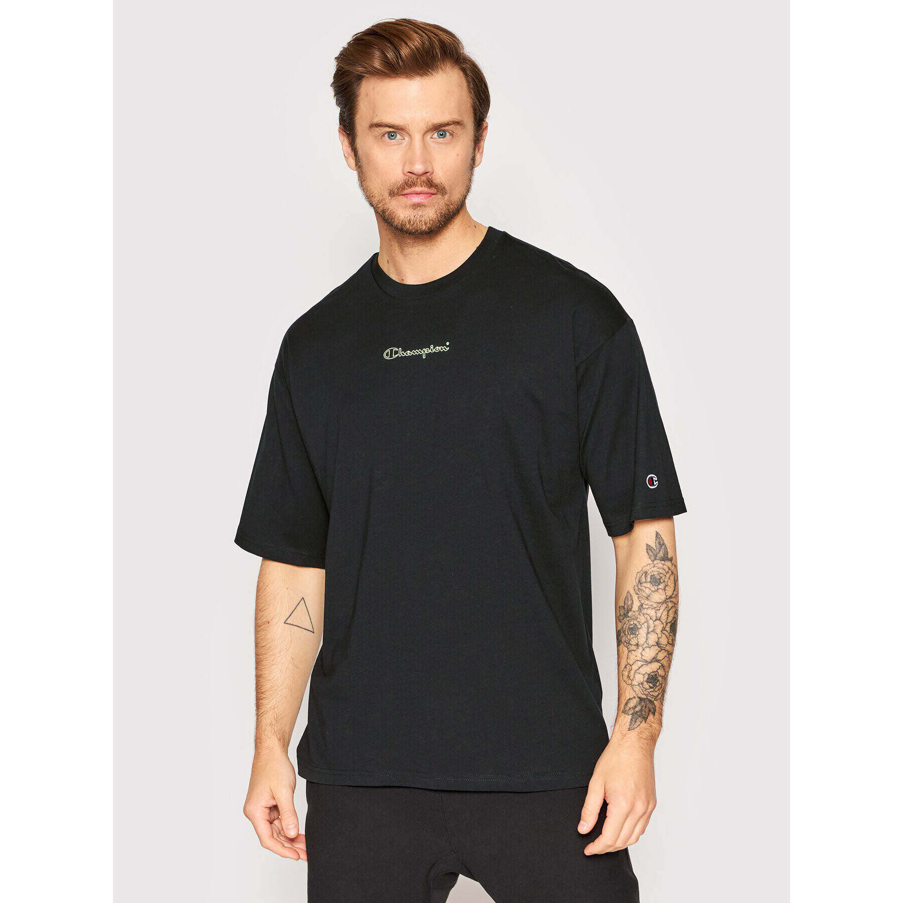 Champion Тишърт 217275 Черен Custom Fit - Pepit.bg
