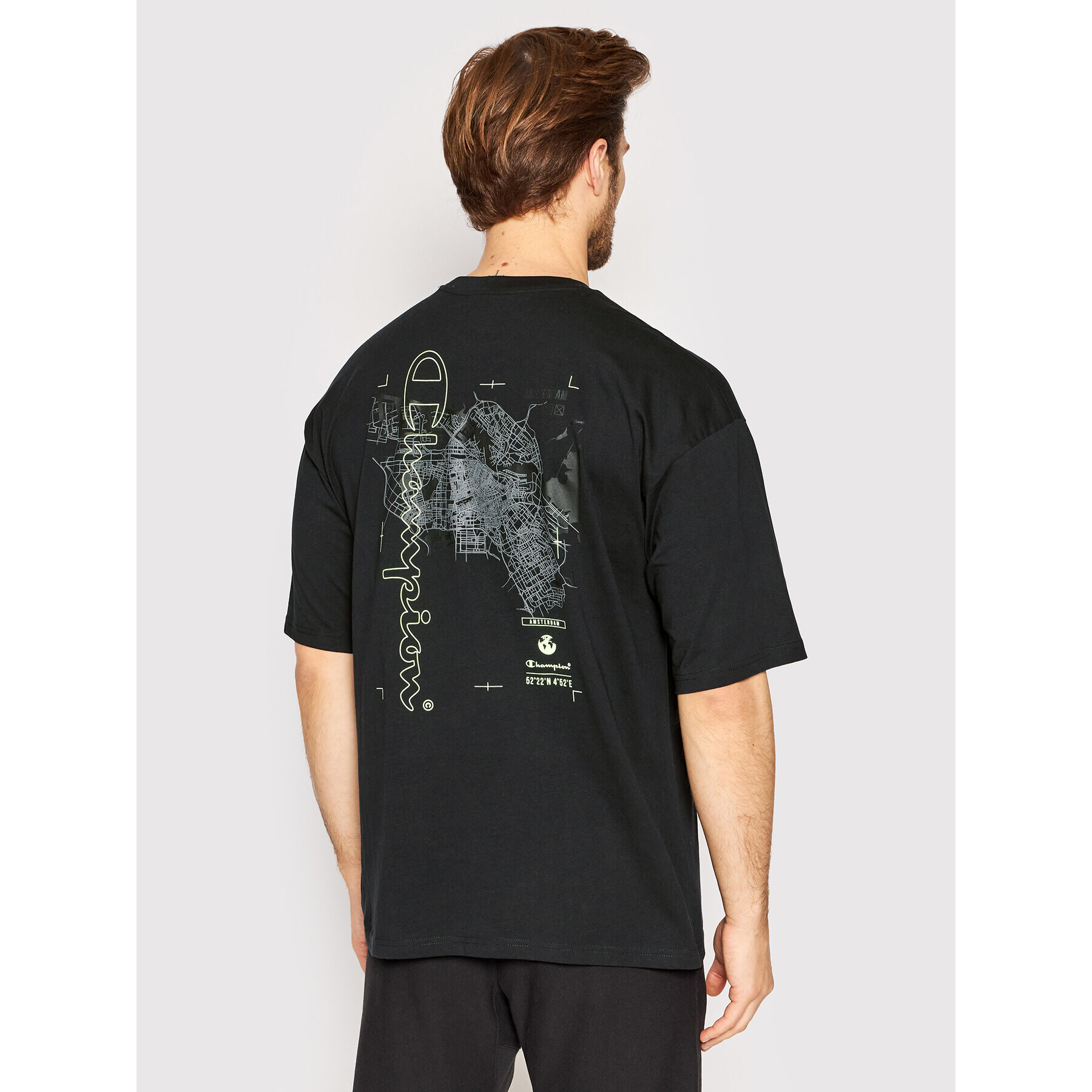 Champion Тишърт 217275 Черен Custom Fit - Pepit.bg