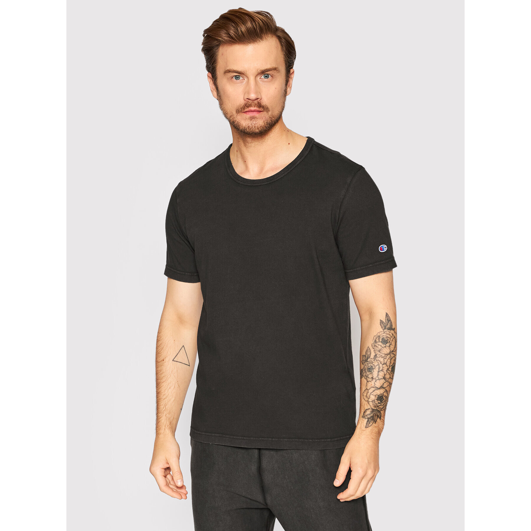 Champion Тишърт 217666 Черен Regular Fit - Pepit.bg