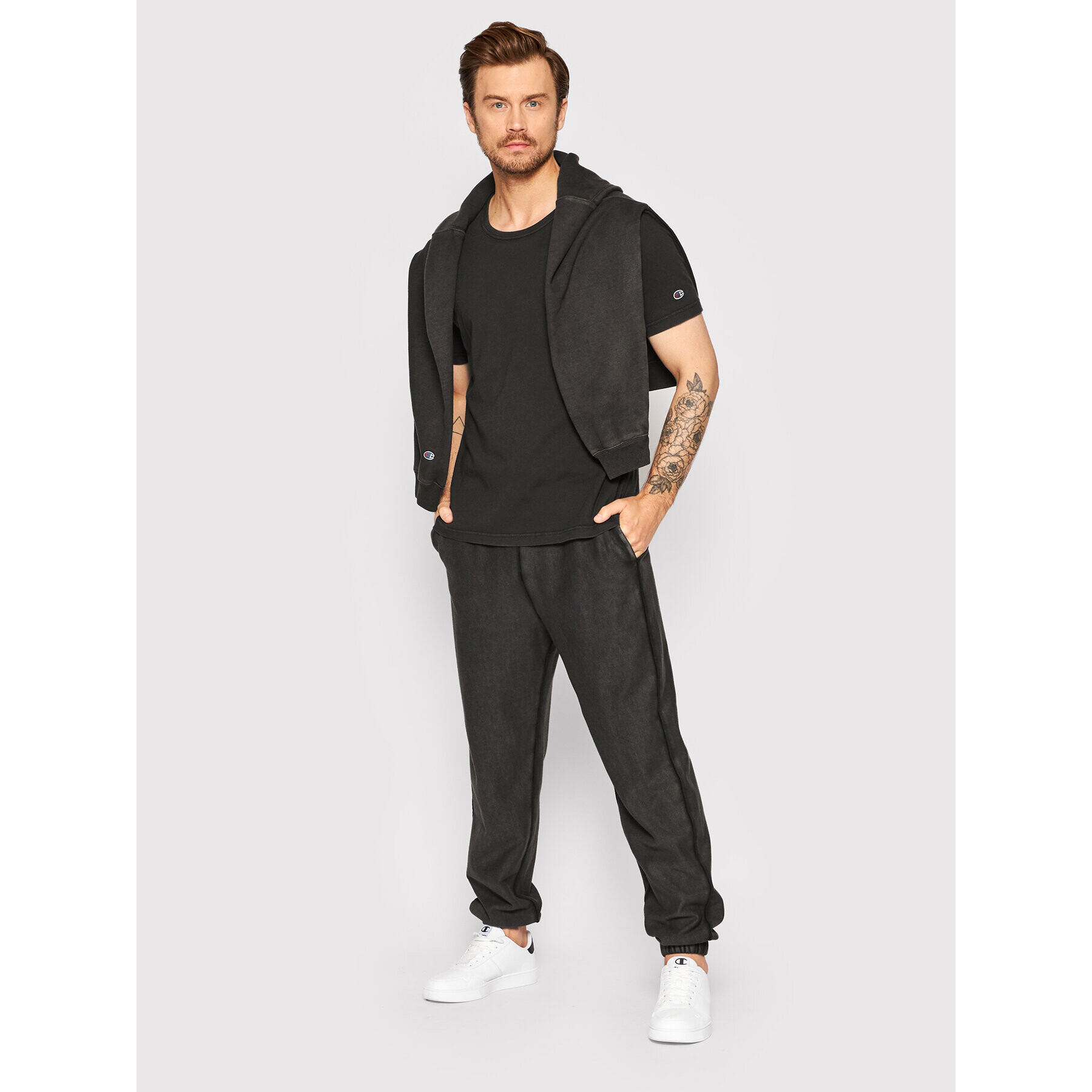 Champion Тишърт 217666 Черен Regular Fit - Pepit.bg