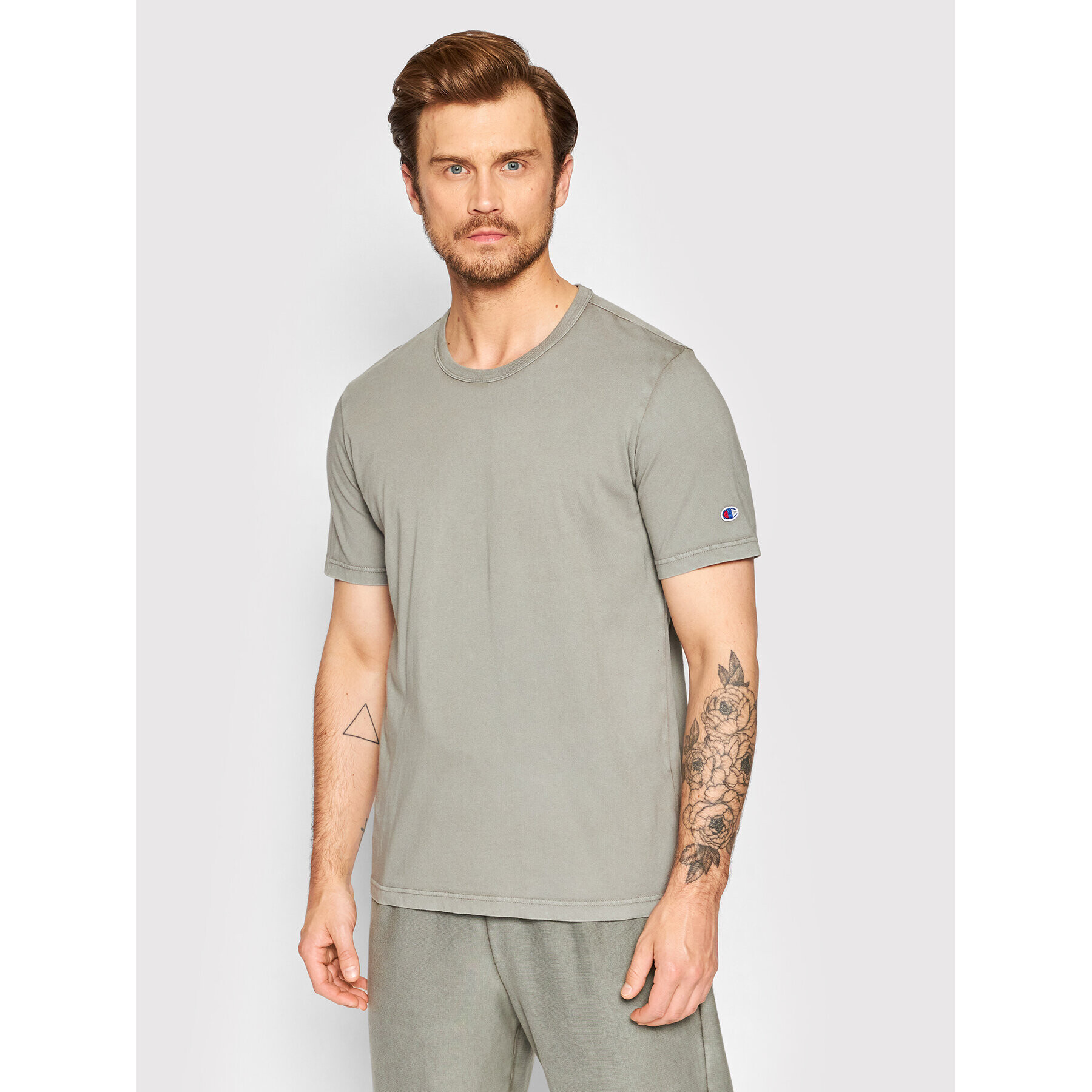 Champion Тишърт 217666 Сив Regular Fit - Pepit.bg