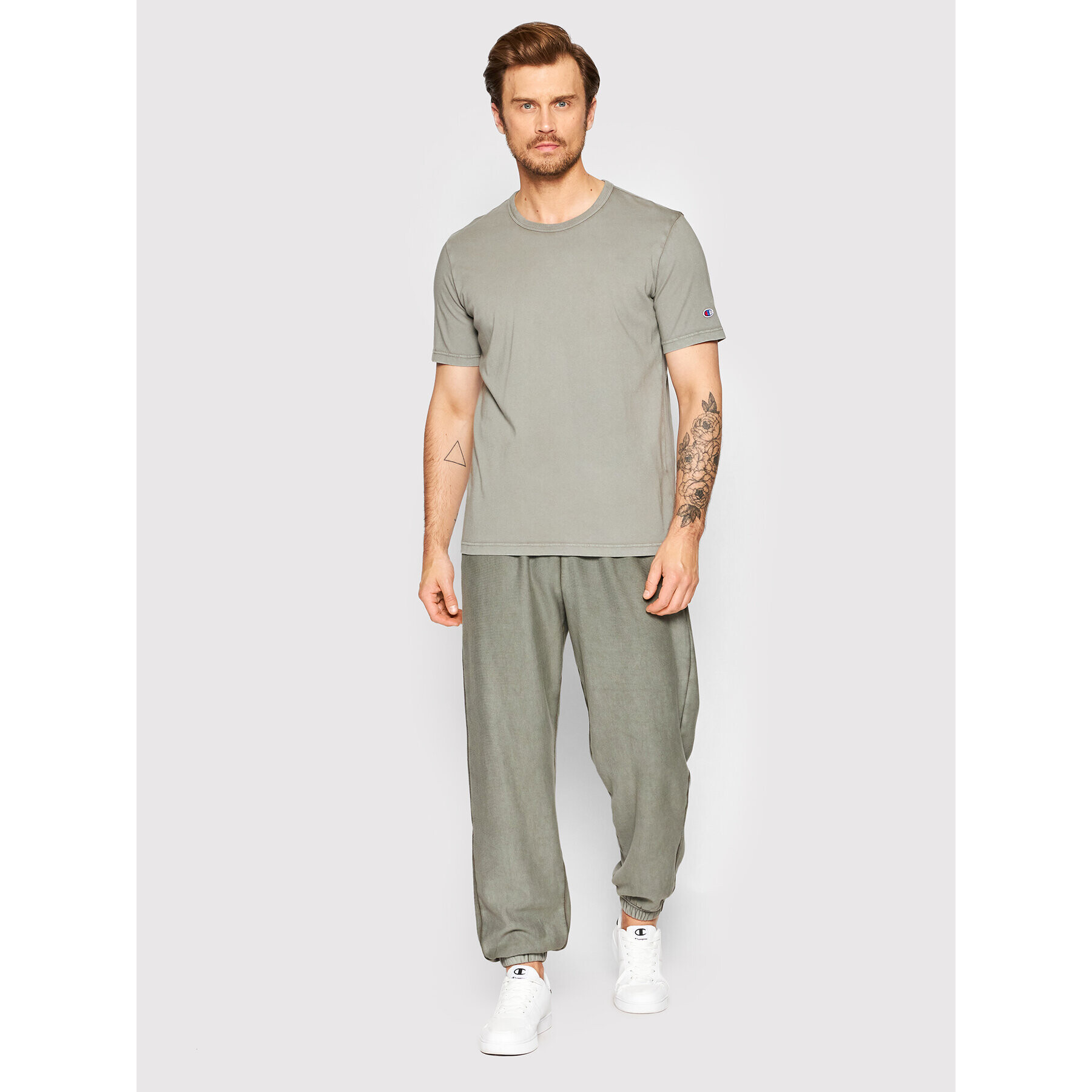 Champion Тишърт 217666 Сив Regular Fit - Pepit.bg