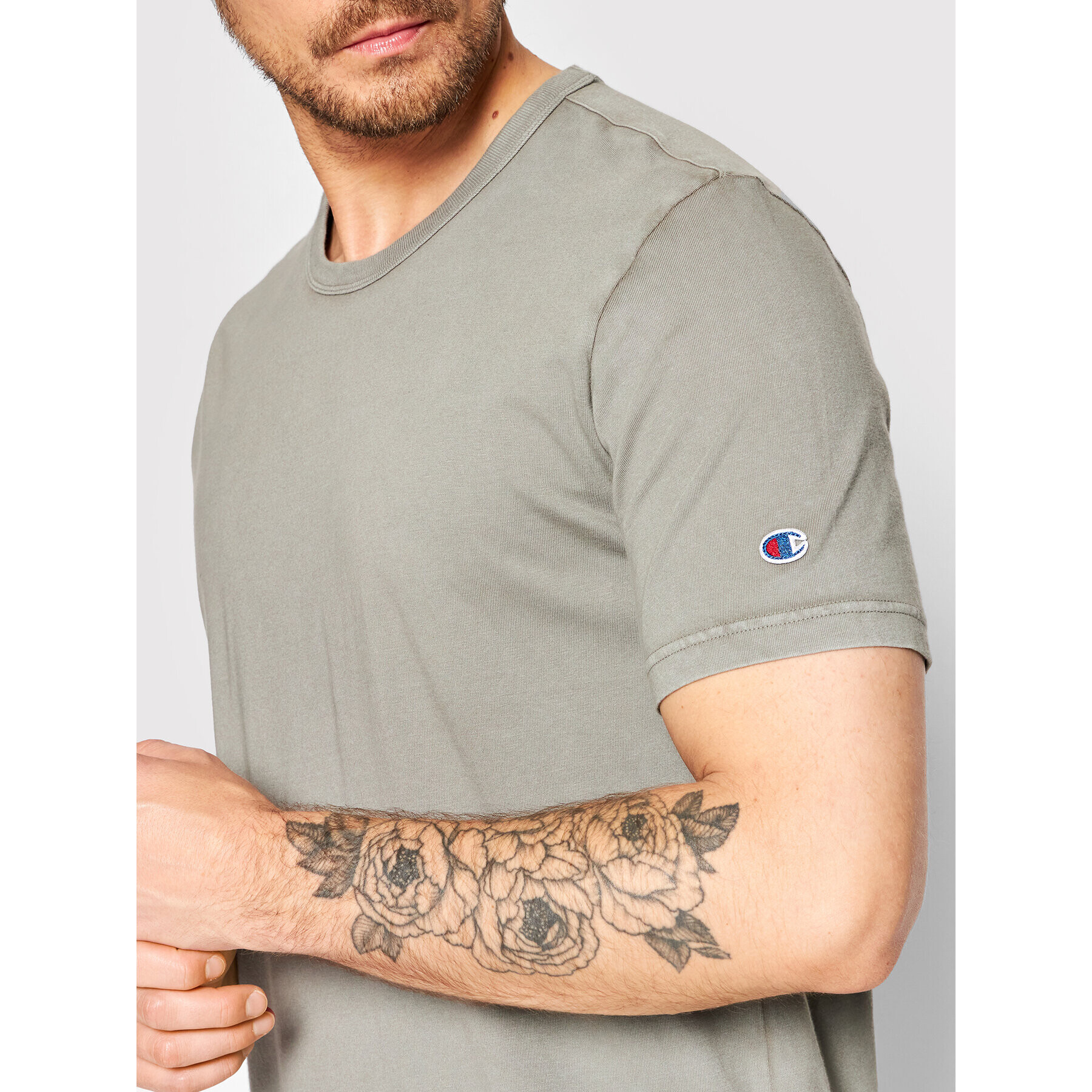 Champion Тишърт 217666 Сив Regular Fit - Pepit.bg