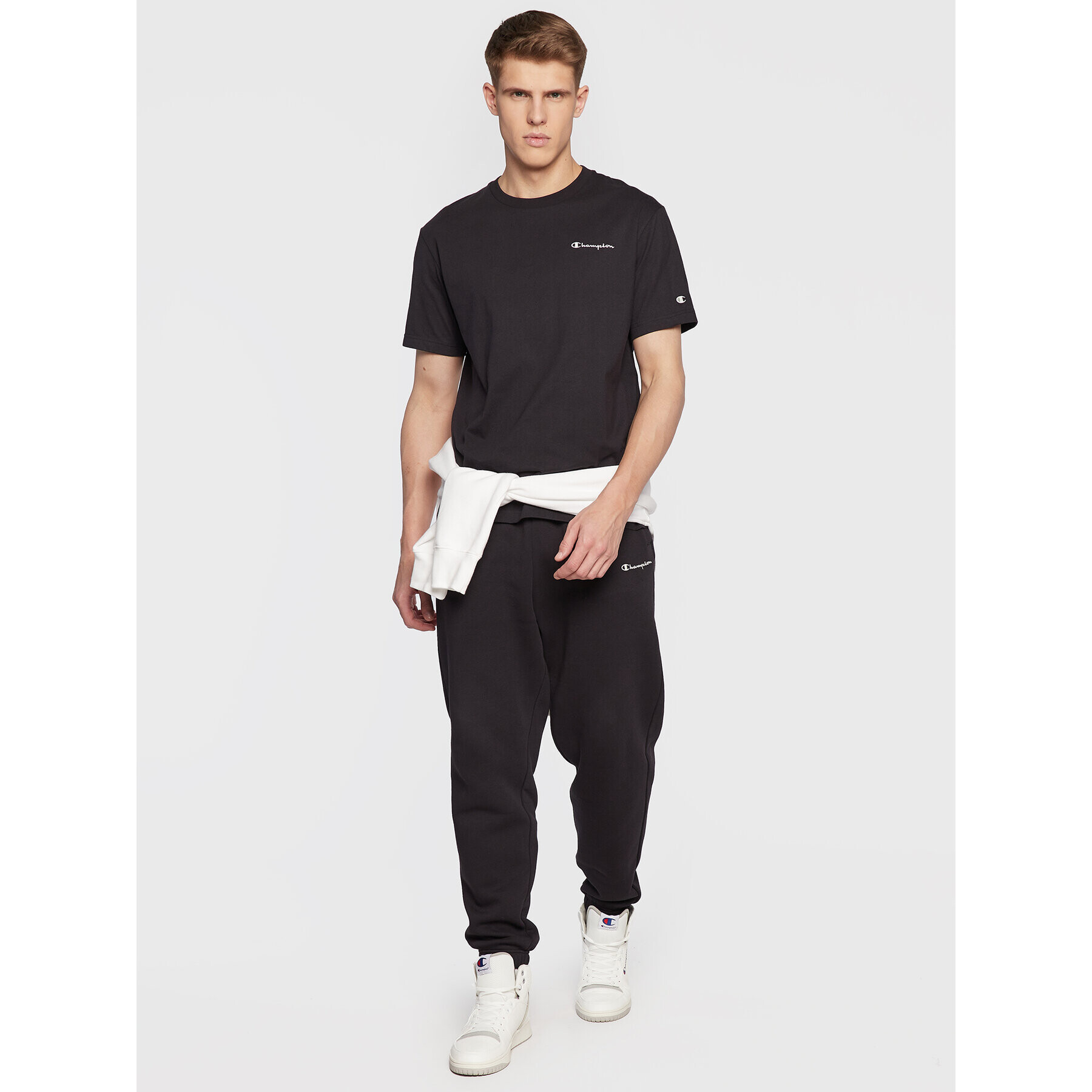 Champion Тишърт 217921 Черен Regular Fit - Pepit.bg