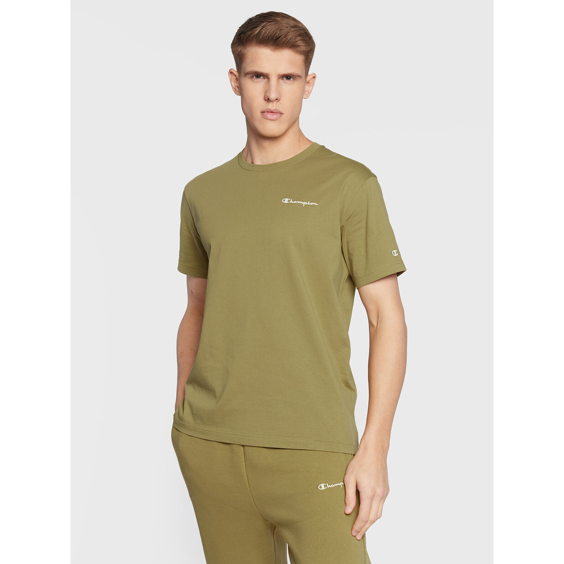Champion Тишърт 217921 Зелен Custom Fit - Pepit.bg
