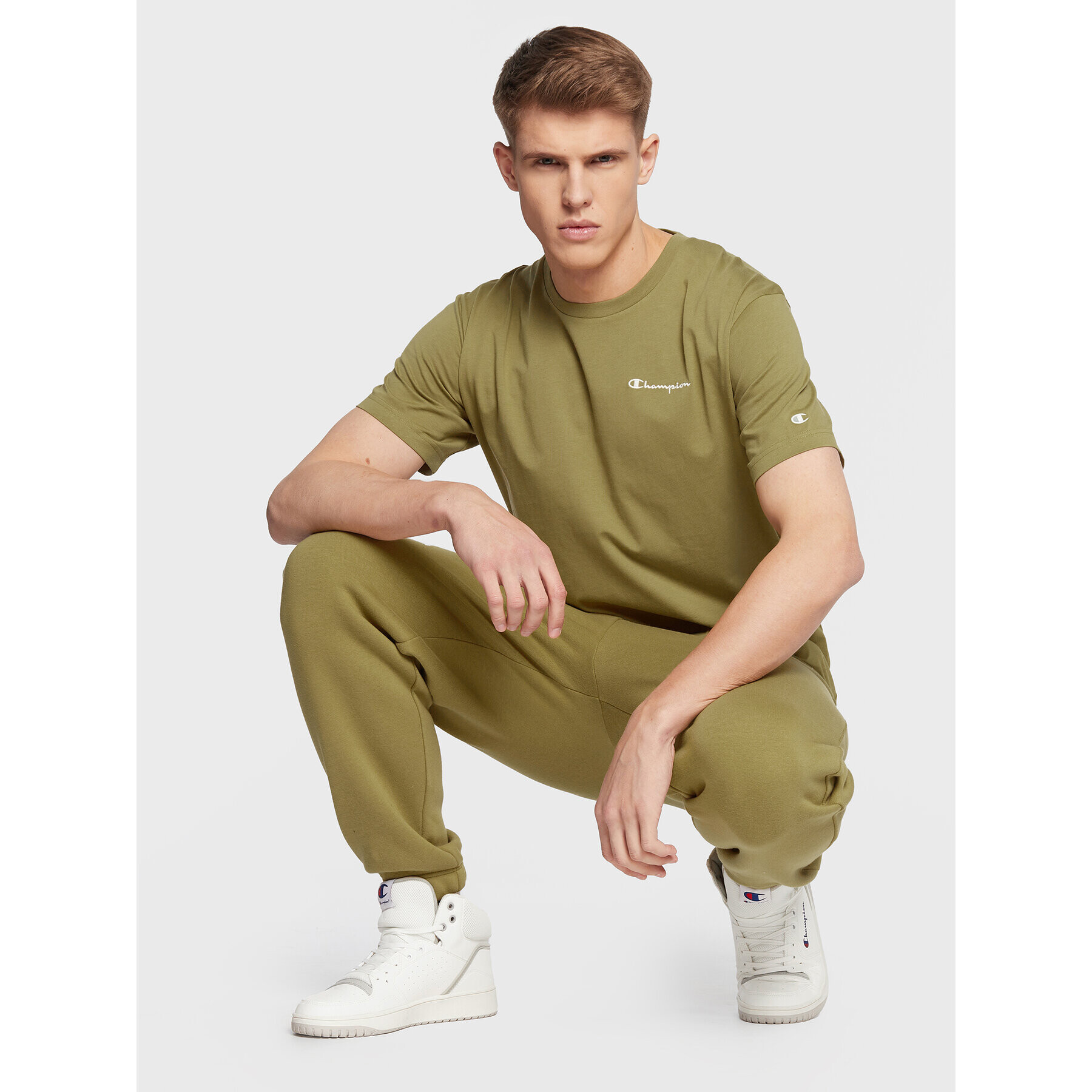 Champion Тишърт 217921 Зелен Custom Fit - Pepit.bg