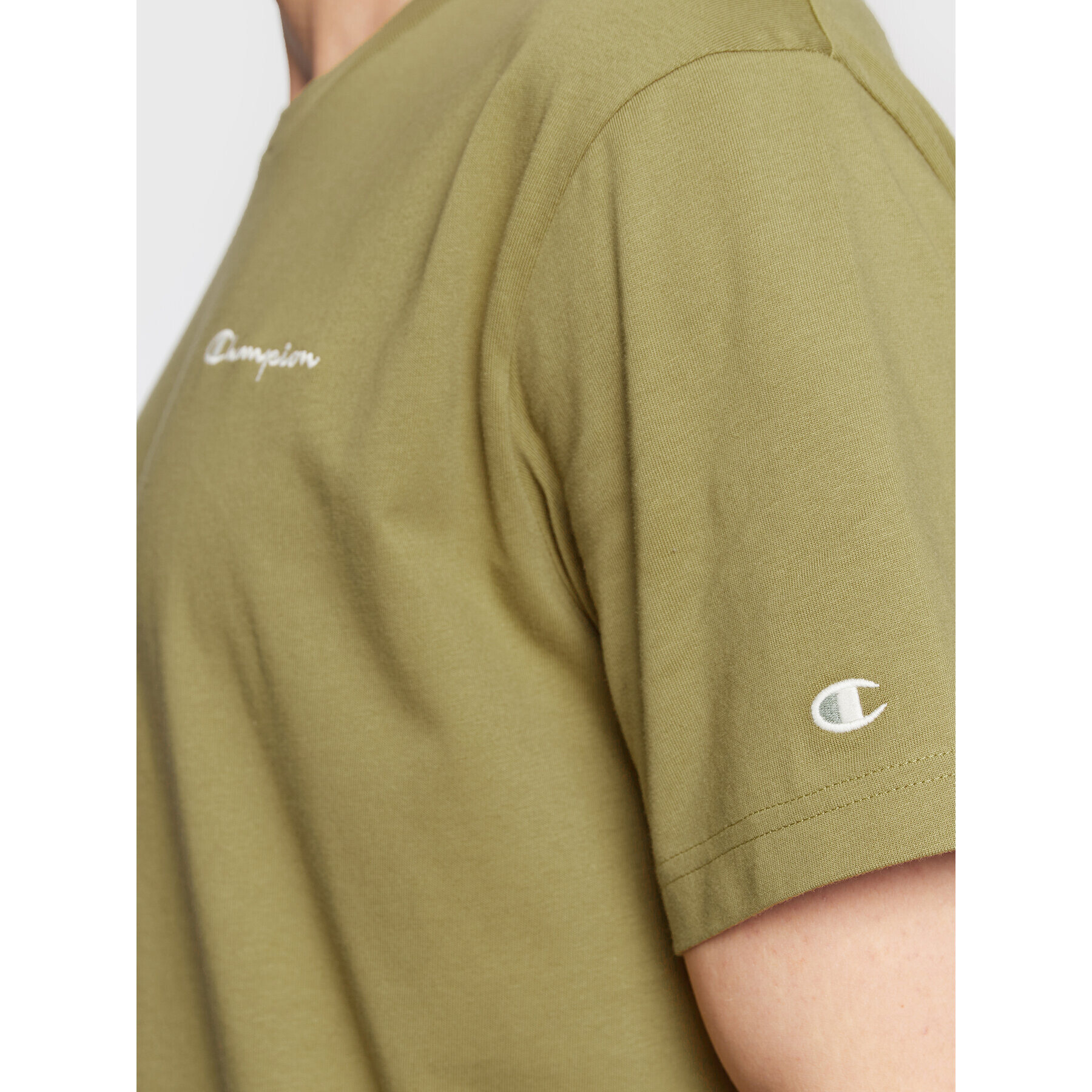 Champion Тишърт 217921 Зелен Custom Fit - Pepit.bg