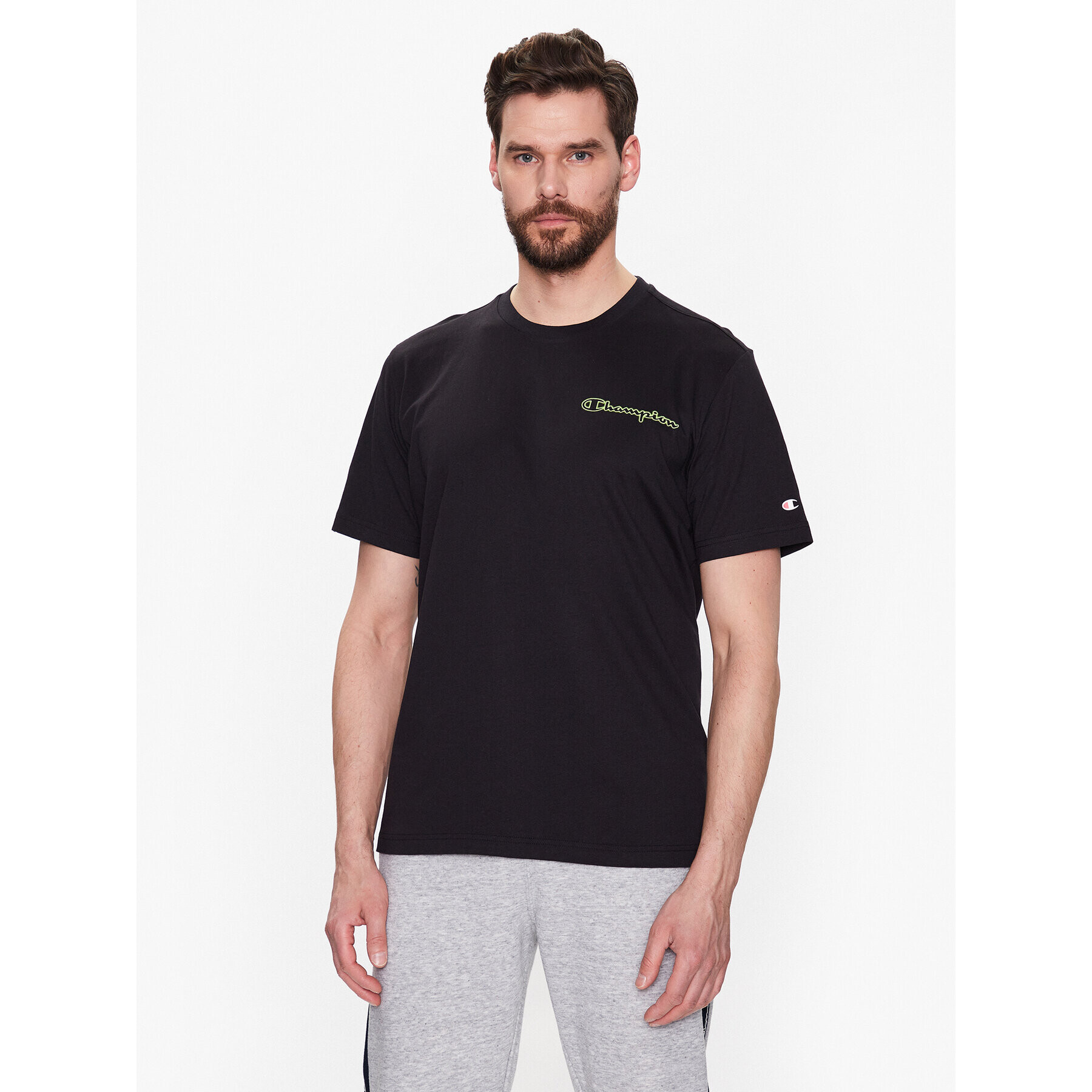 Champion Тишърт 218482 Черен Regular Fit - Pepit.bg