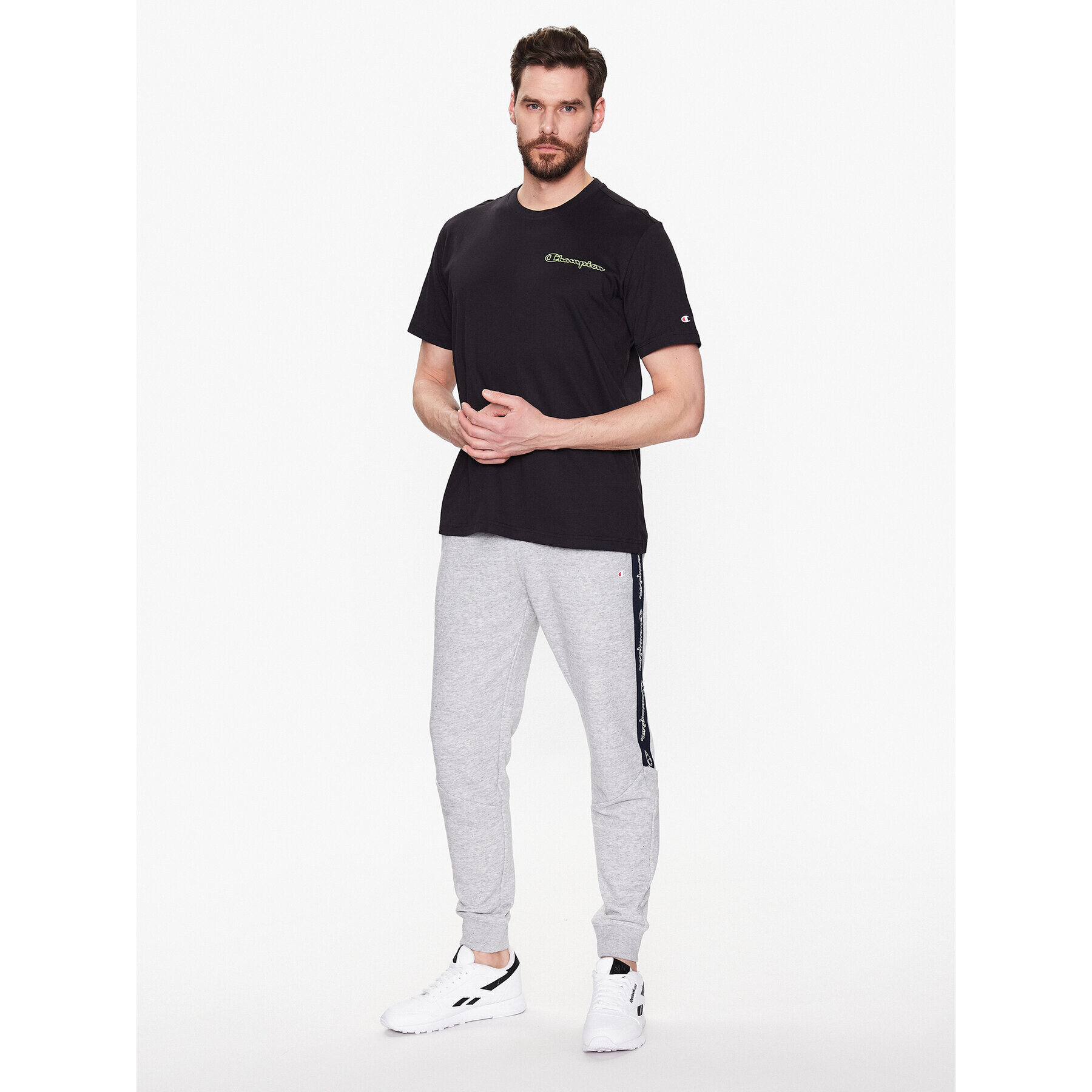 Champion Тишърт 218482 Черен Regular Fit - Pepit.bg