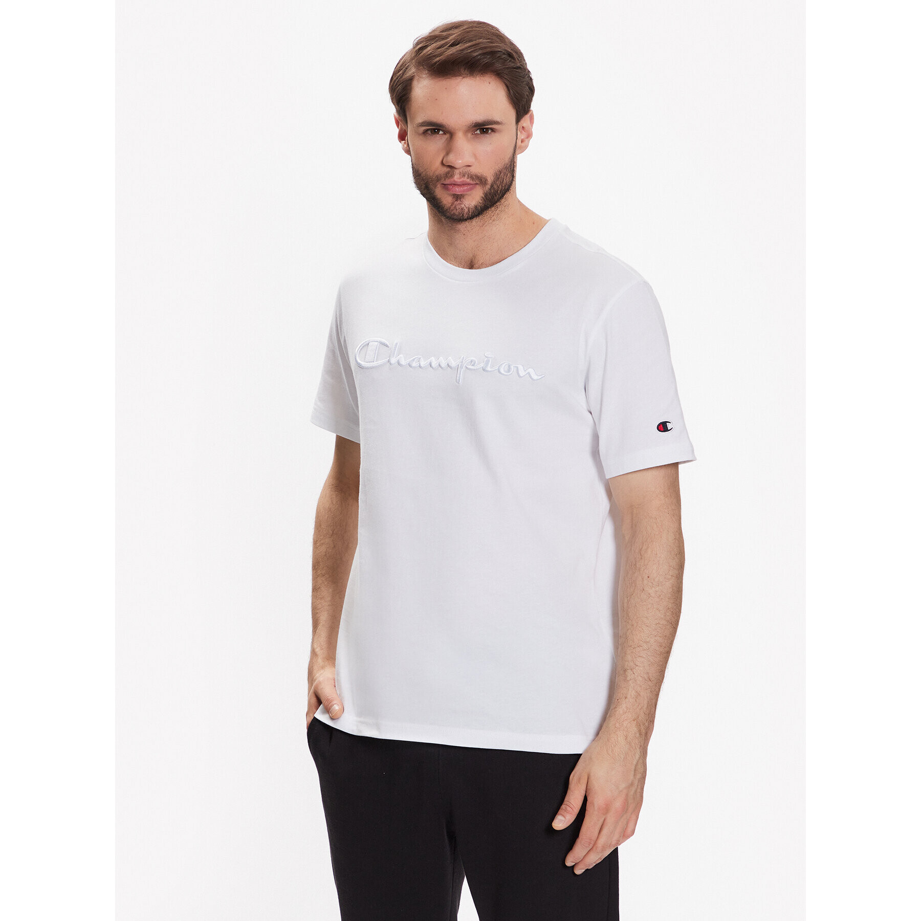 Champion Тишърт 218490 Бял Regular Fit - Pepit.bg