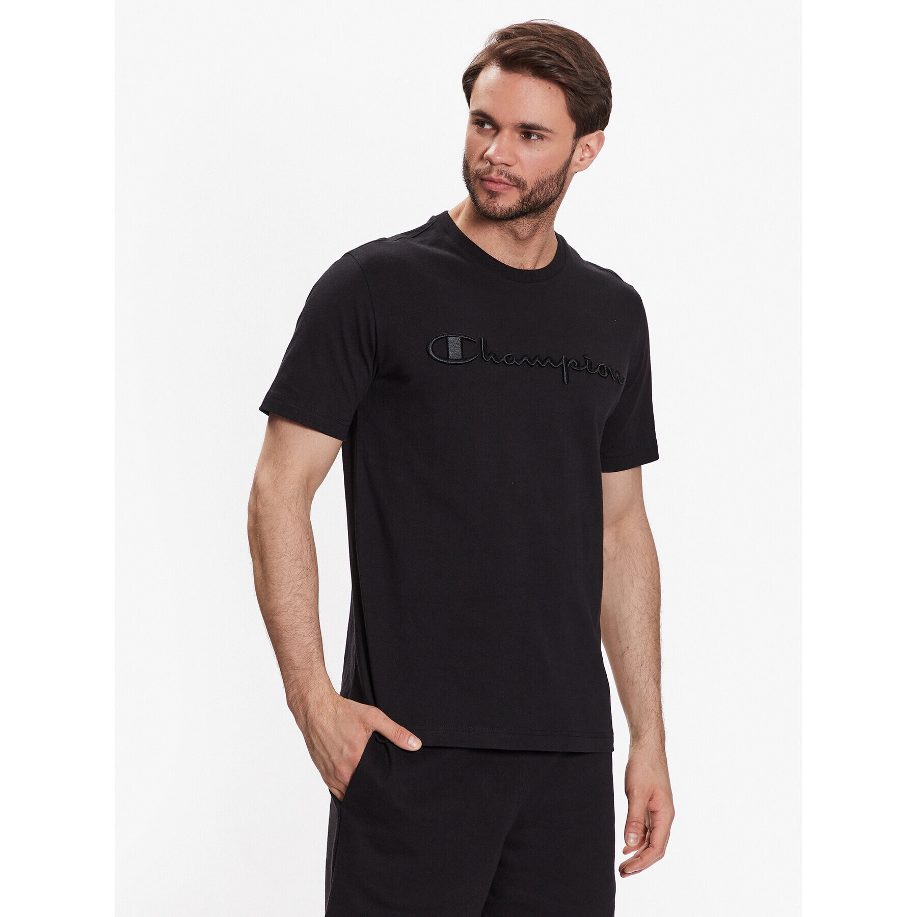 Champion Тишърт 218490 Черен Regular Fit - Pepit.bg