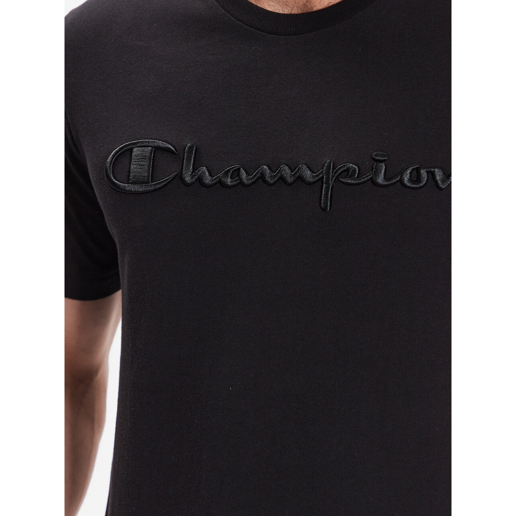 Champion Тишърт 218490 Черен Regular Fit - Pepit.bg