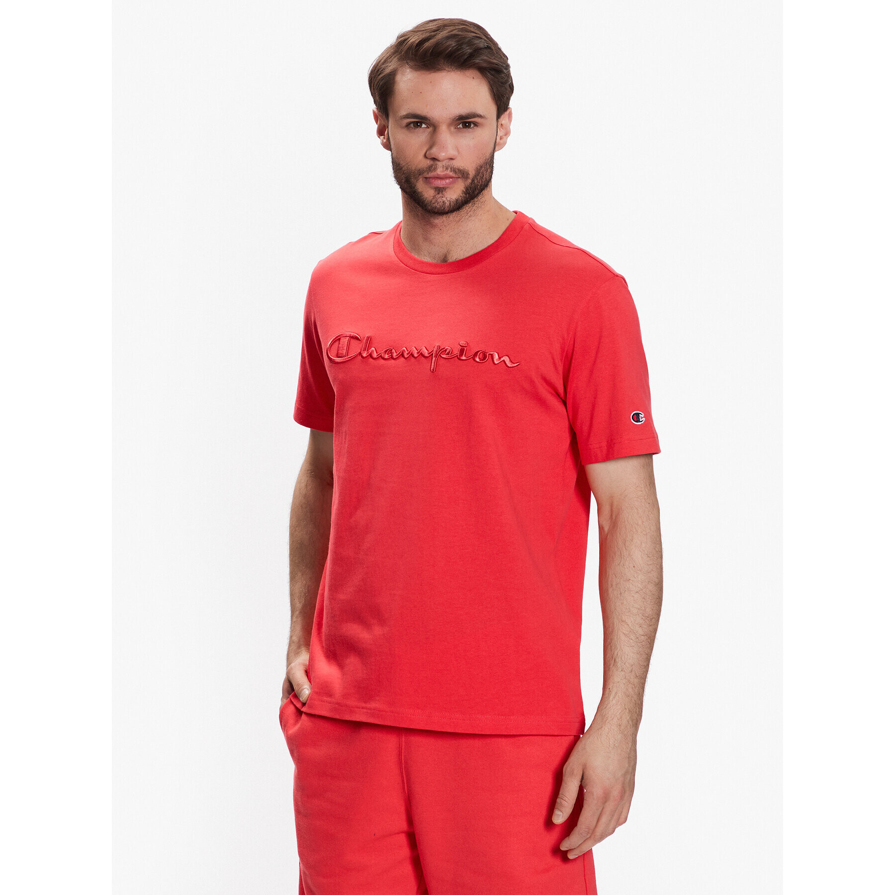 Champion Тишърт 218490 Червен Regular Fit - Pepit.bg