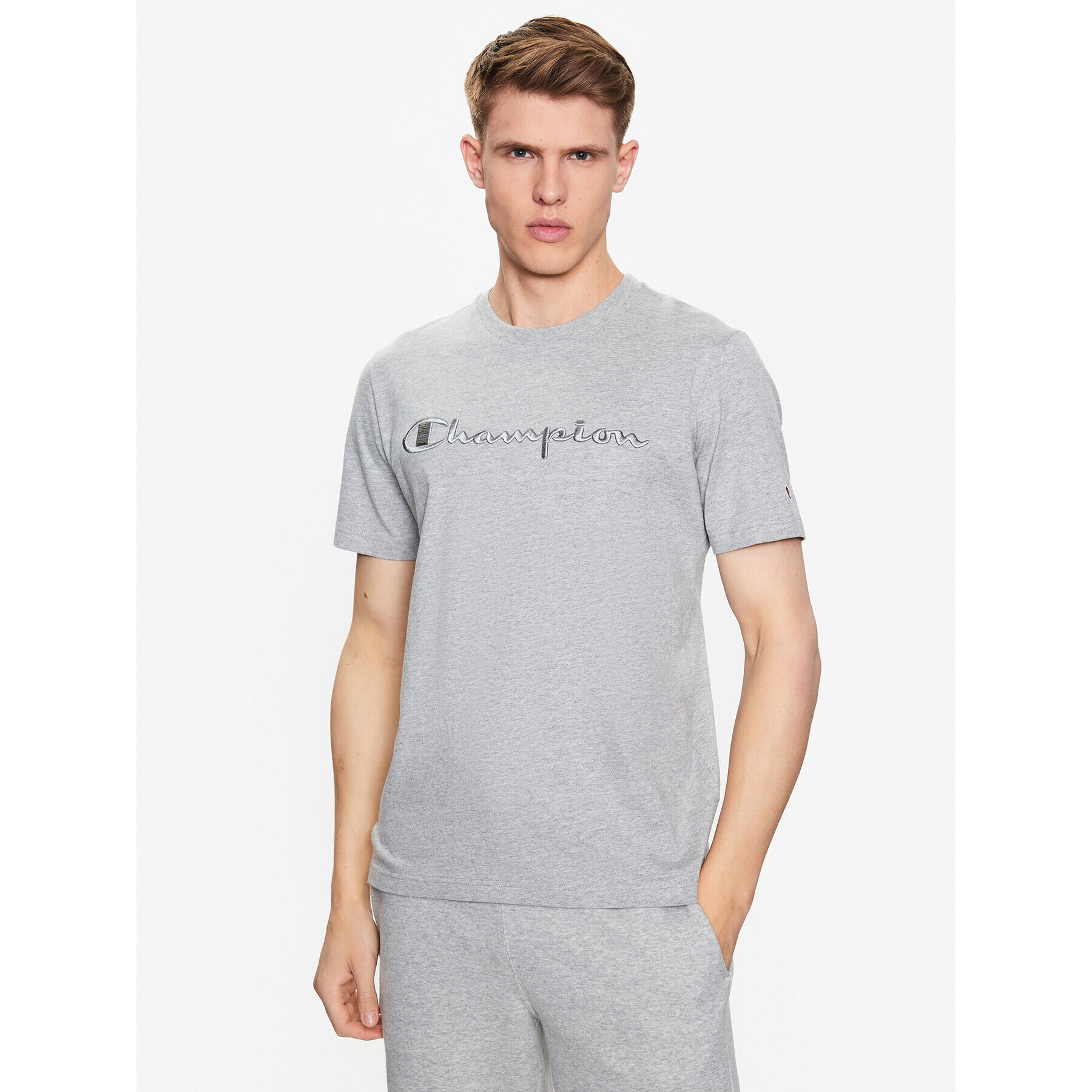 Champion Тишърт 218490 Сив Regular Fit - Pepit.bg