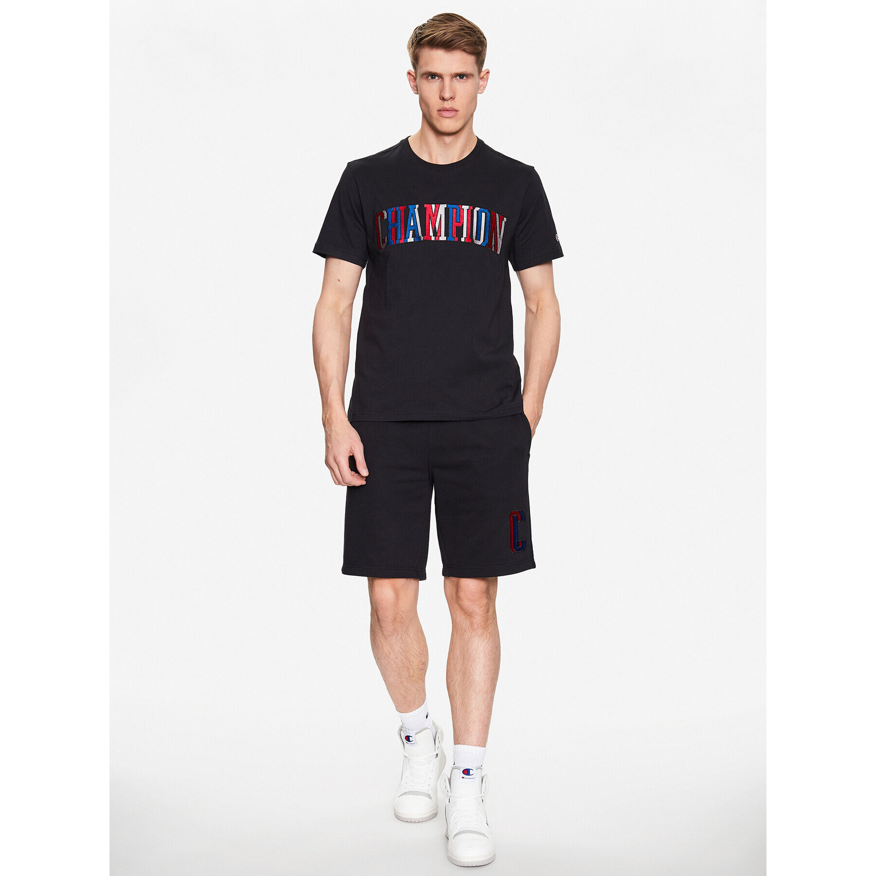 Champion Тишърт 218512 Черен Regular Fit - Pepit.bg