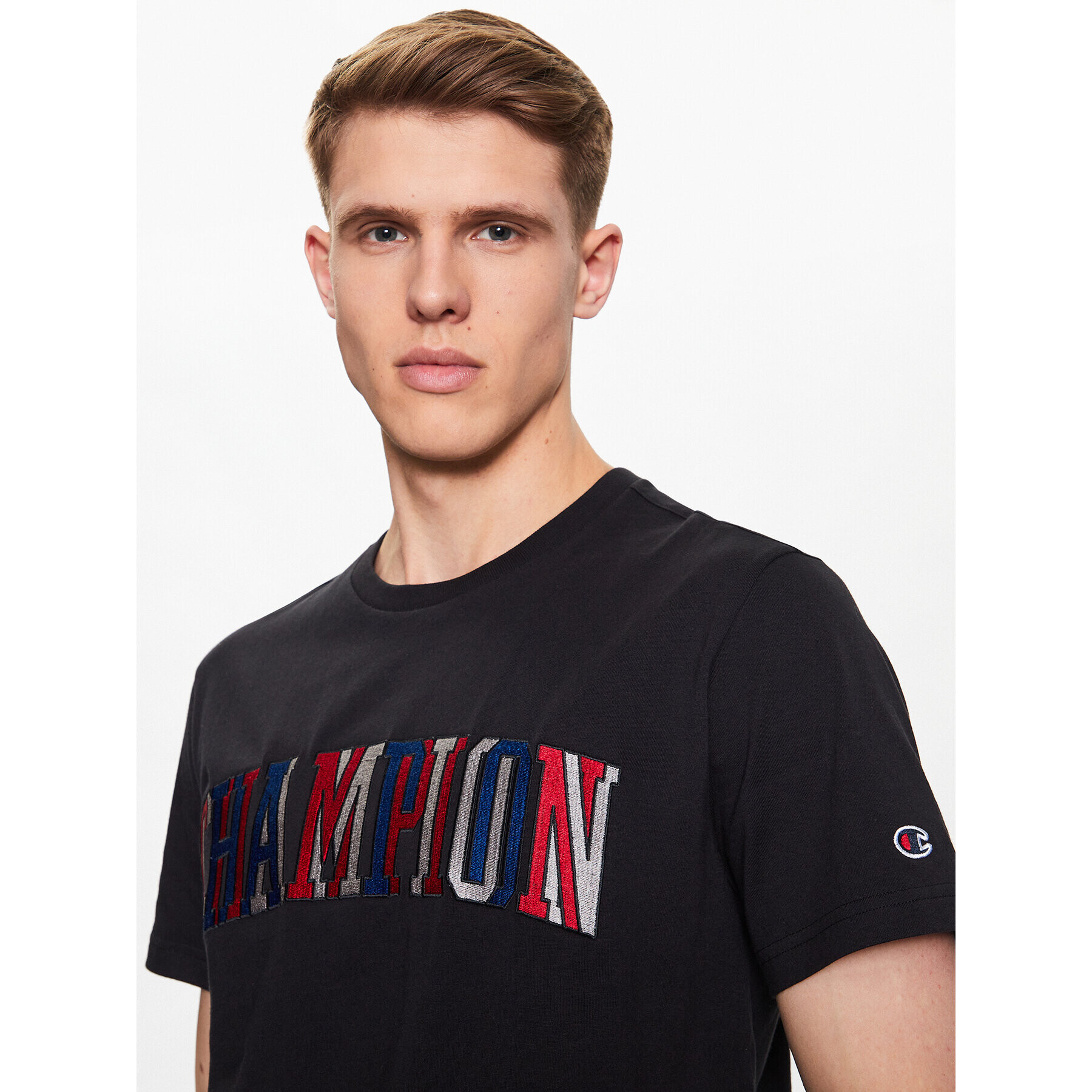 Champion Тишърт 218512 Черен Regular Fit - Pepit.bg