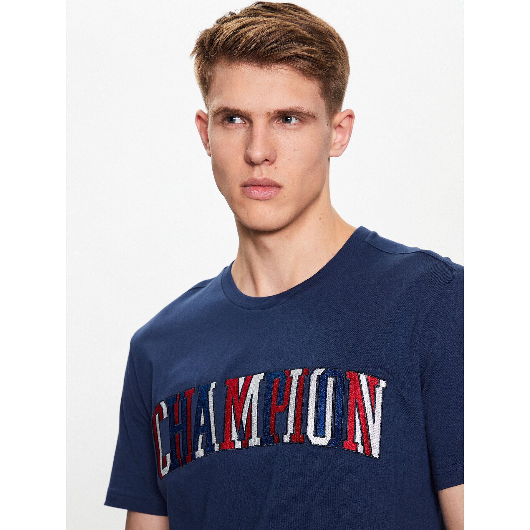 Champion Тишърт 218512 Тъмносин Regular Fit - Pepit.bg