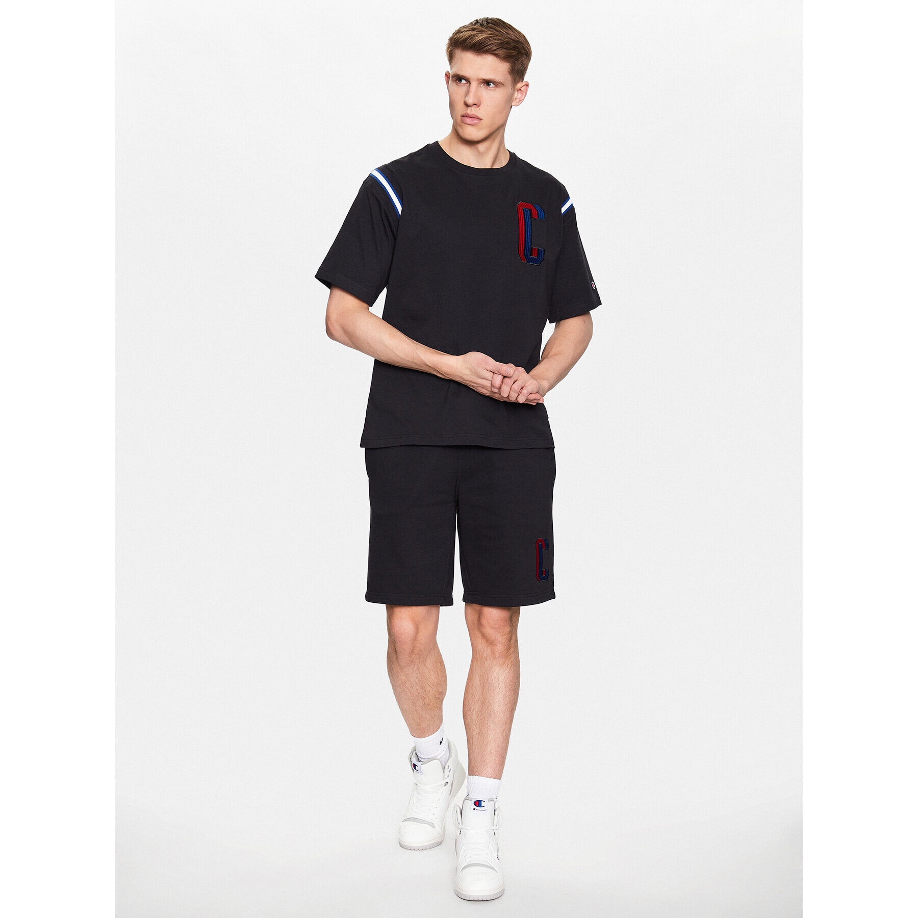 Champion Тишърт 218515 Черен Regular Fit - Pepit.bg