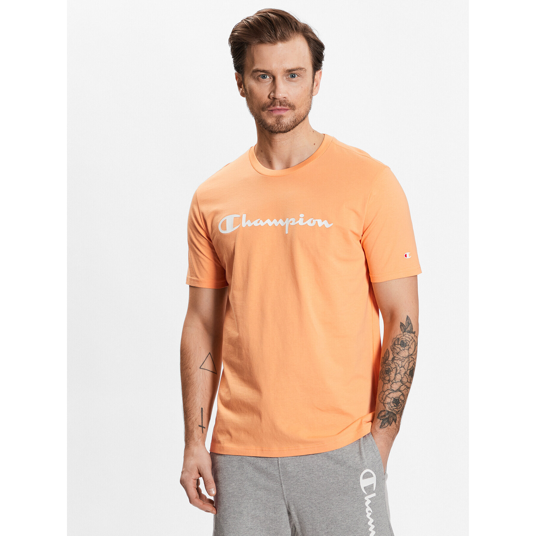 Champion Тишърт 218531 Оранжев Regular Fit - Pepit.bg