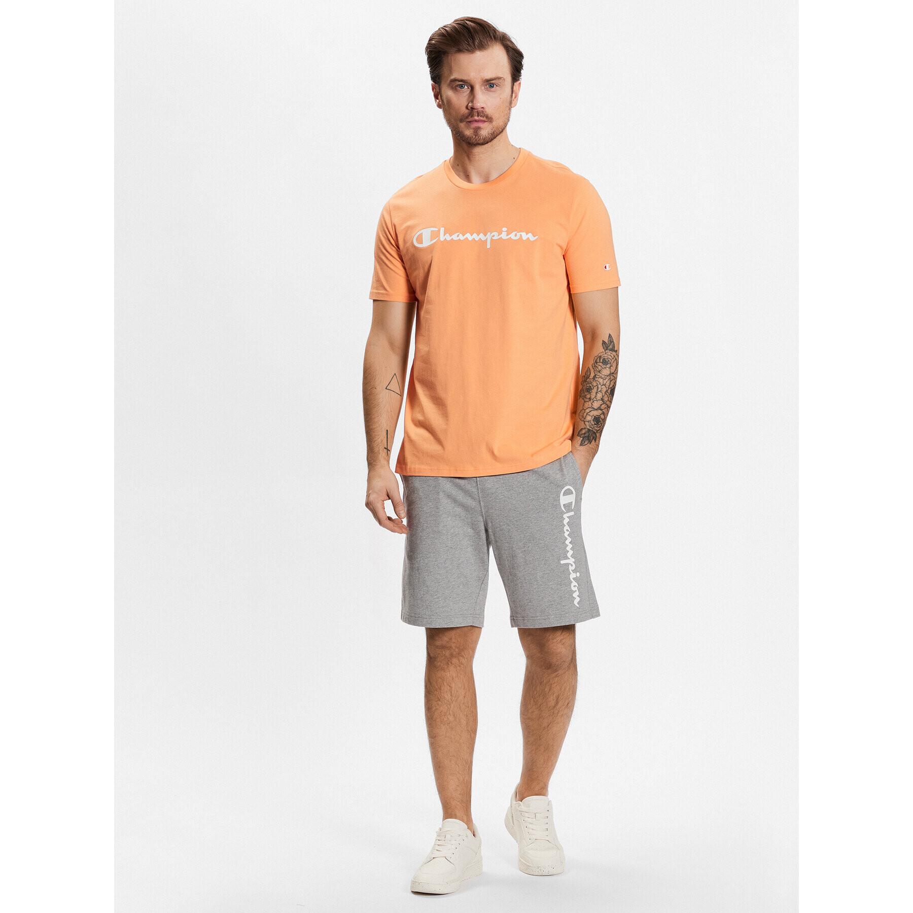 Champion Тишърт 218531 Оранжев Regular Fit - Pepit.bg