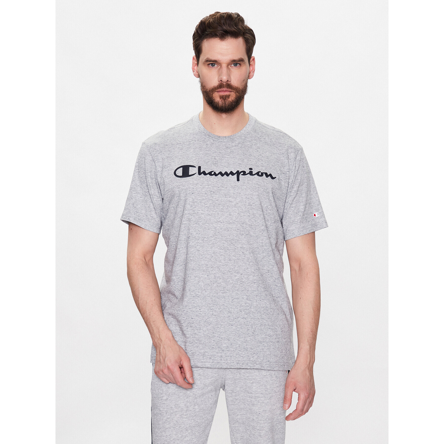 Champion Тишърт 218531 Сив Regular Fit - Pepit.bg