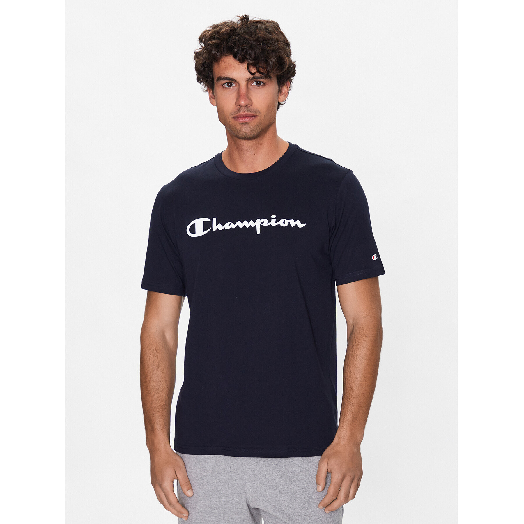 Champion Тишърт 218531 Тъмносин Regular Fit - Pepit.bg