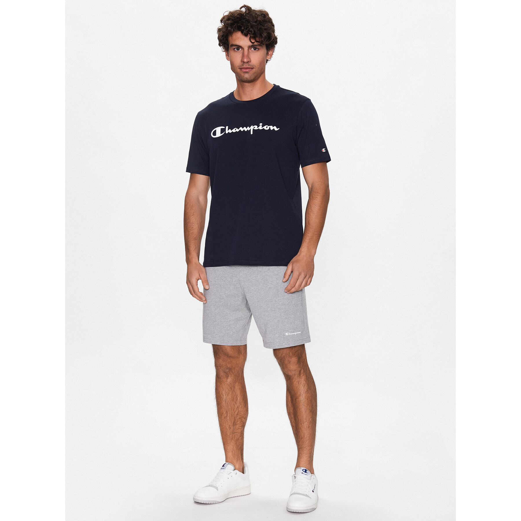 Champion Тишърт 218531 Тъмносин Regular Fit - Pepit.bg