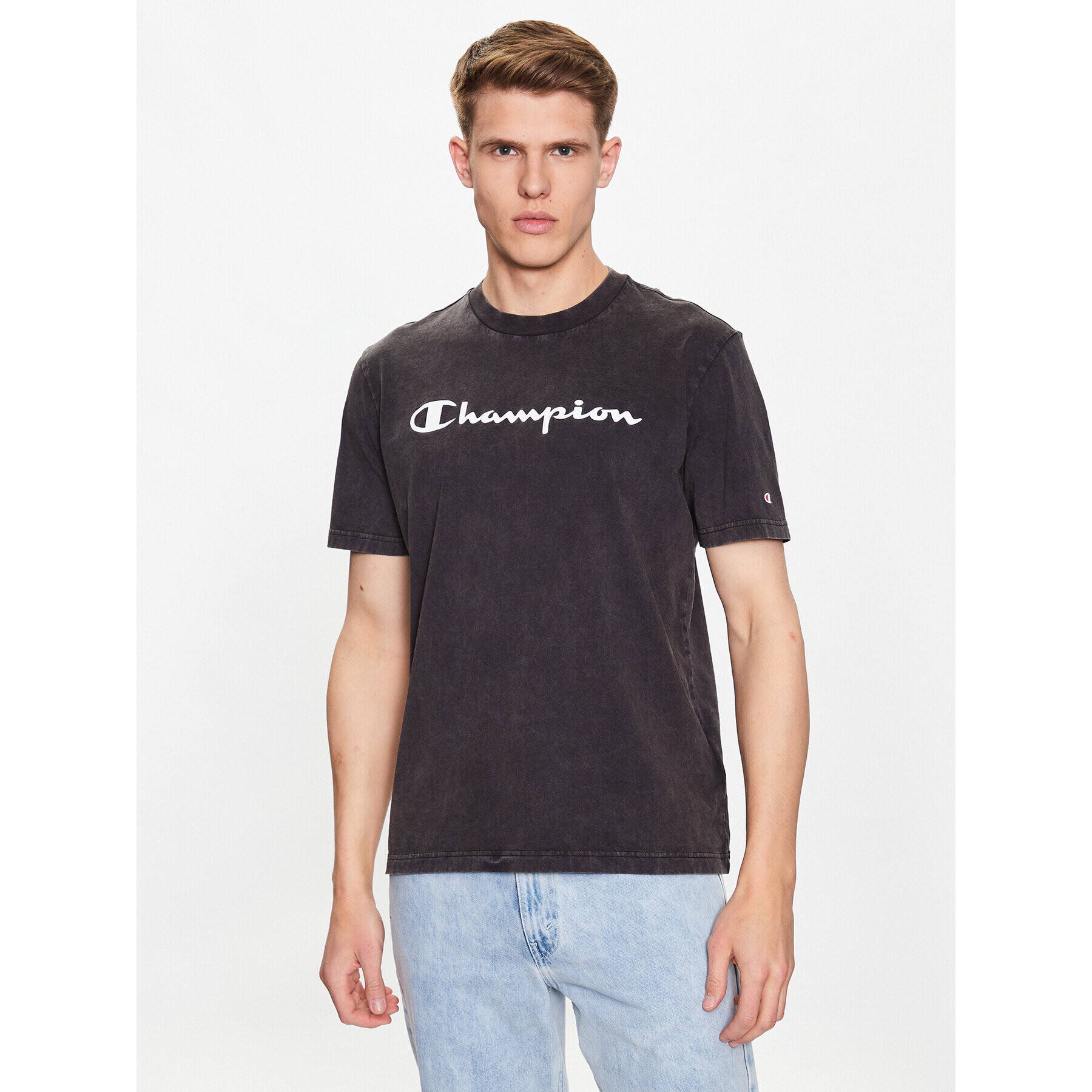 Champion Тишърт 218604 Черен Regular Fit - Pepit.bg