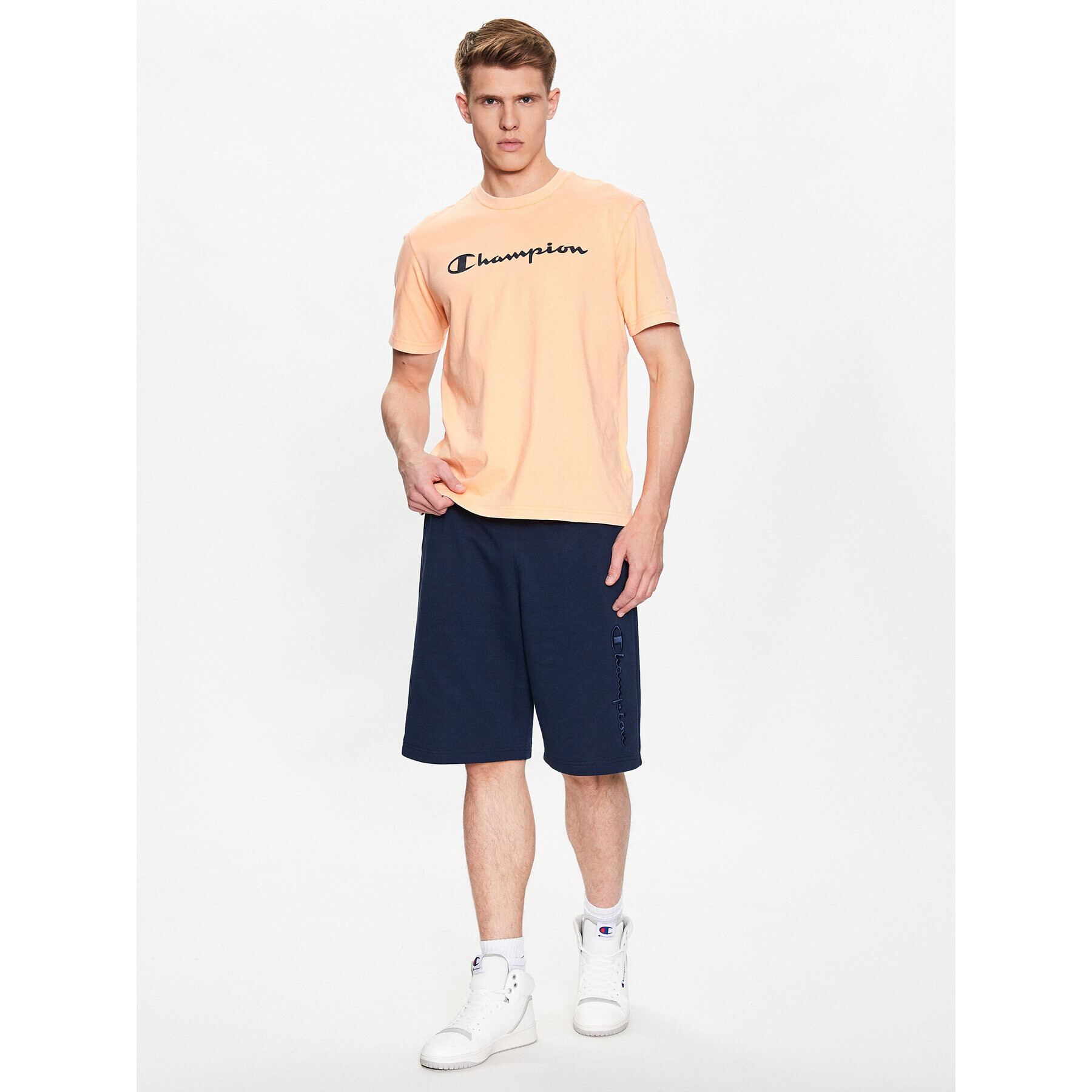 Champion Тишърт 218604 Оранжев Regular Fit - Pepit.bg