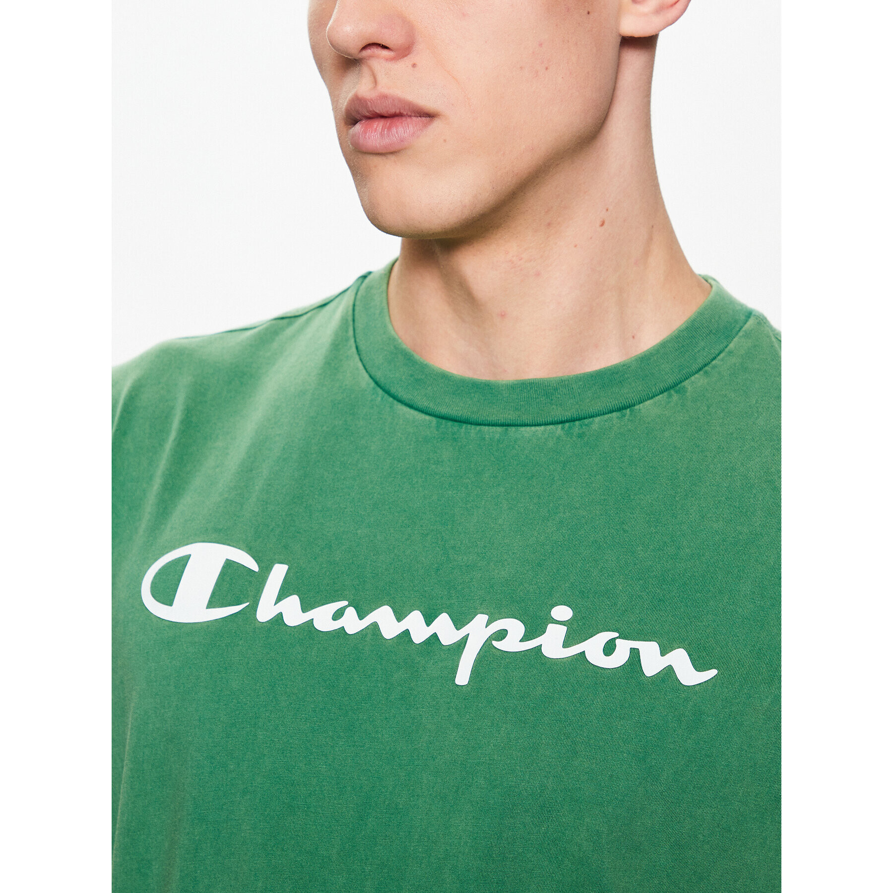 Champion Тишърт 218604 Зелен Regular Fit - Pepit.bg