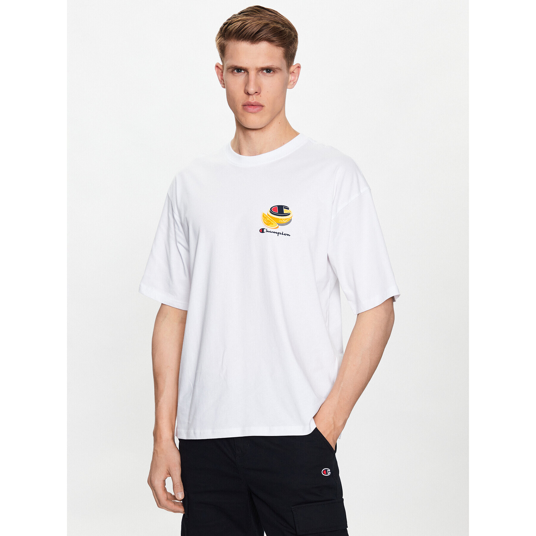 Champion Тишърт 218632 Бял Regular Fit - Pepit.bg