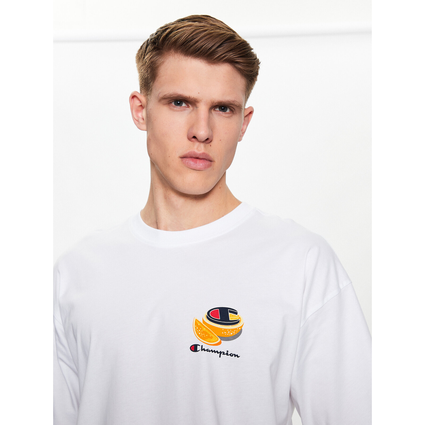 Champion Тишърт 218632 Бял Regular Fit - Pepit.bg