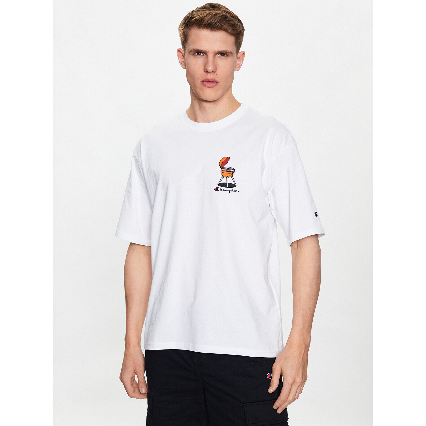 Champion Тишърт 218632 Бял Regular Fit - Pepit.bg