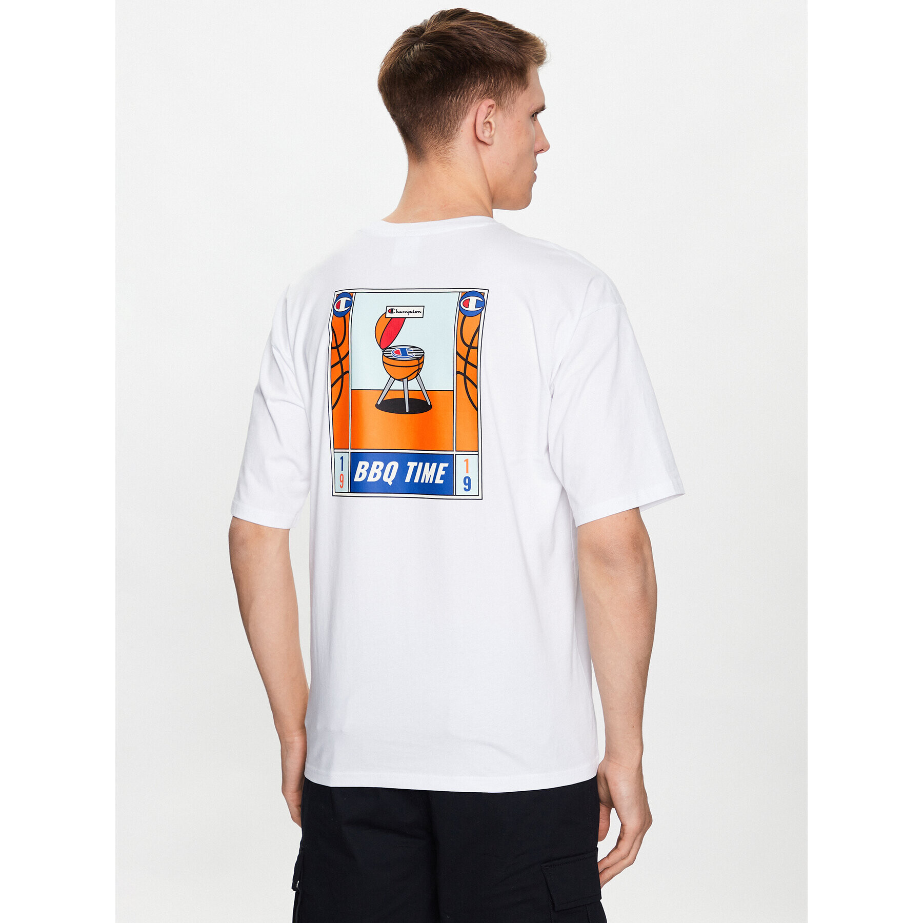 Champion Тишърт 218632 Бял Regular Fit - Pepit.bg