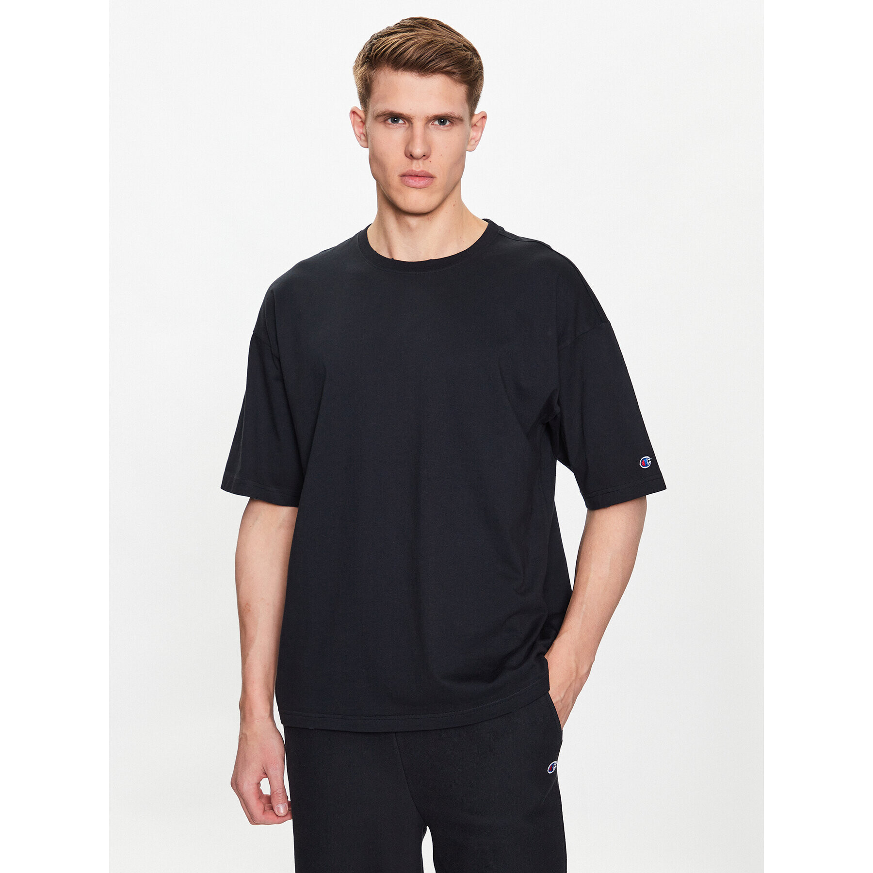 Champion Тишърт 218651 Черен Regular Fit - Pepit.bg