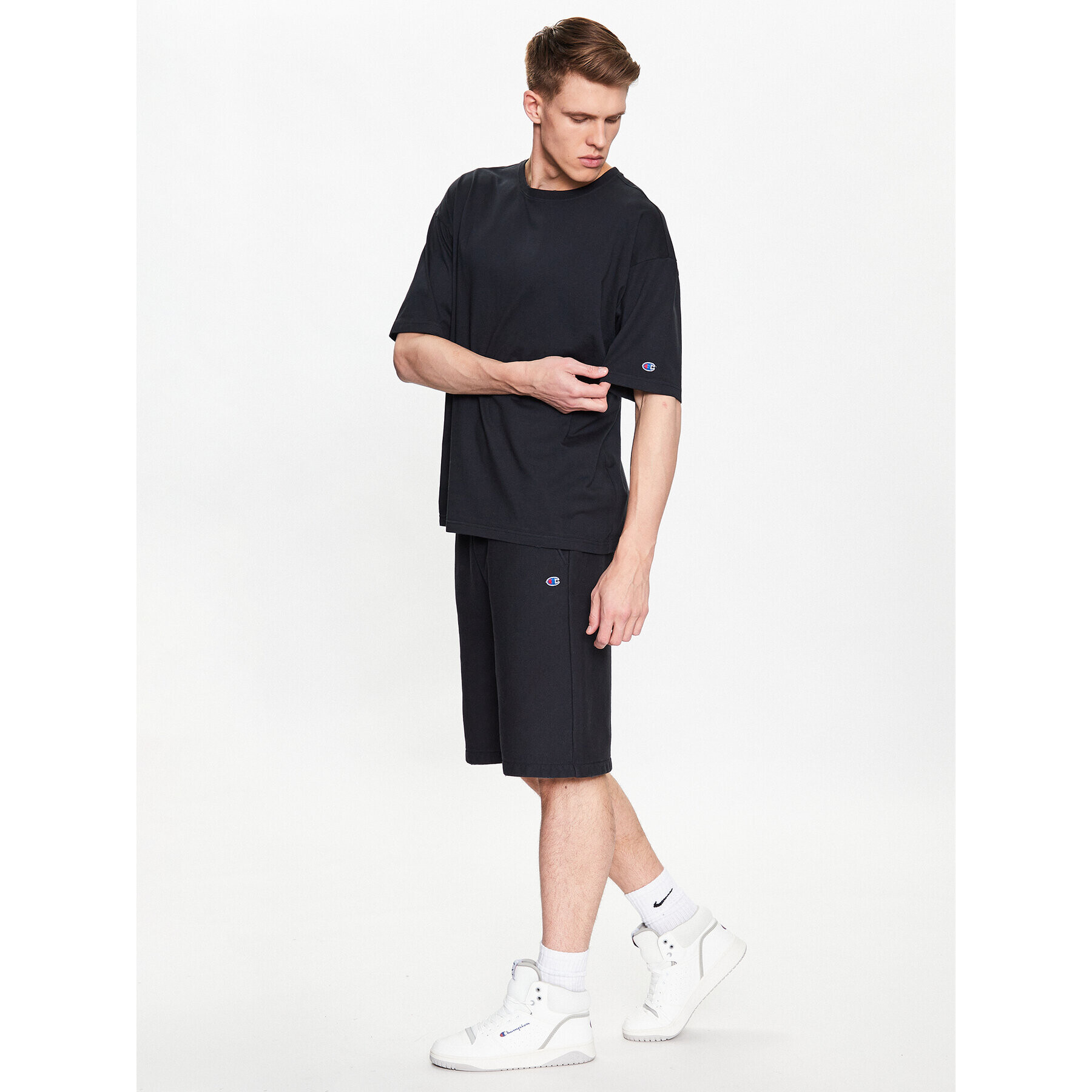 Champion Тишърт 218651 Черен Regular Fit - Pepit.bg