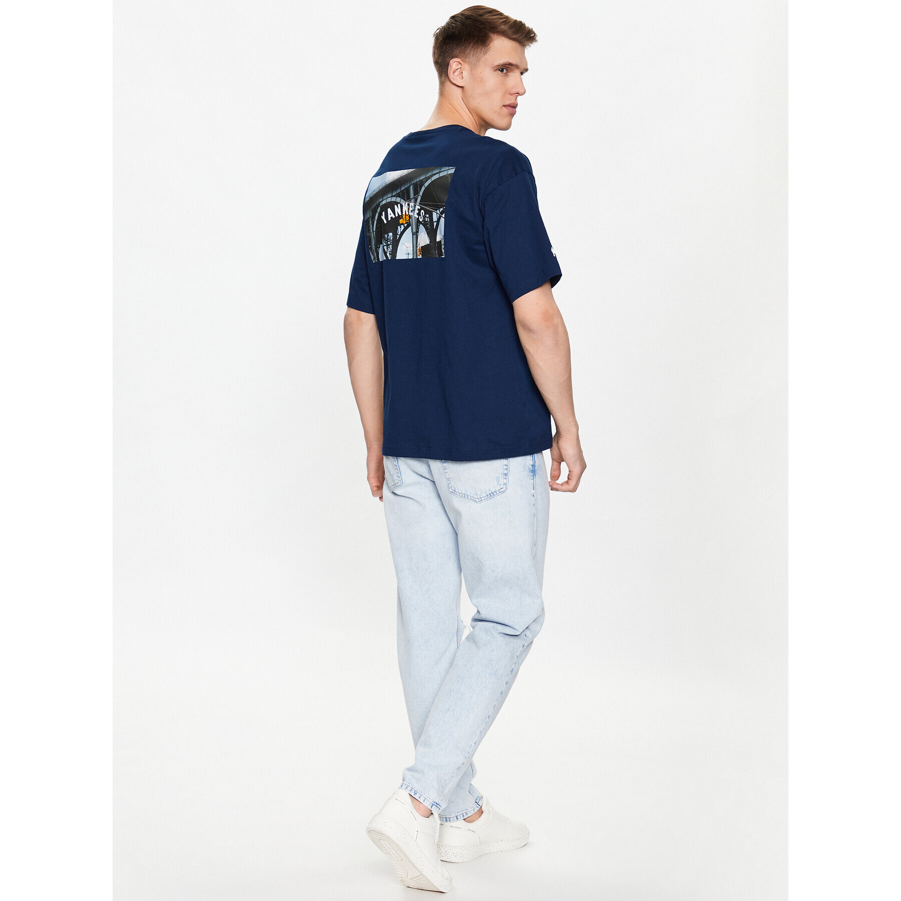 Champion Тишърт 218923 Тъмносин Relaxed Fit - Pepit.bg