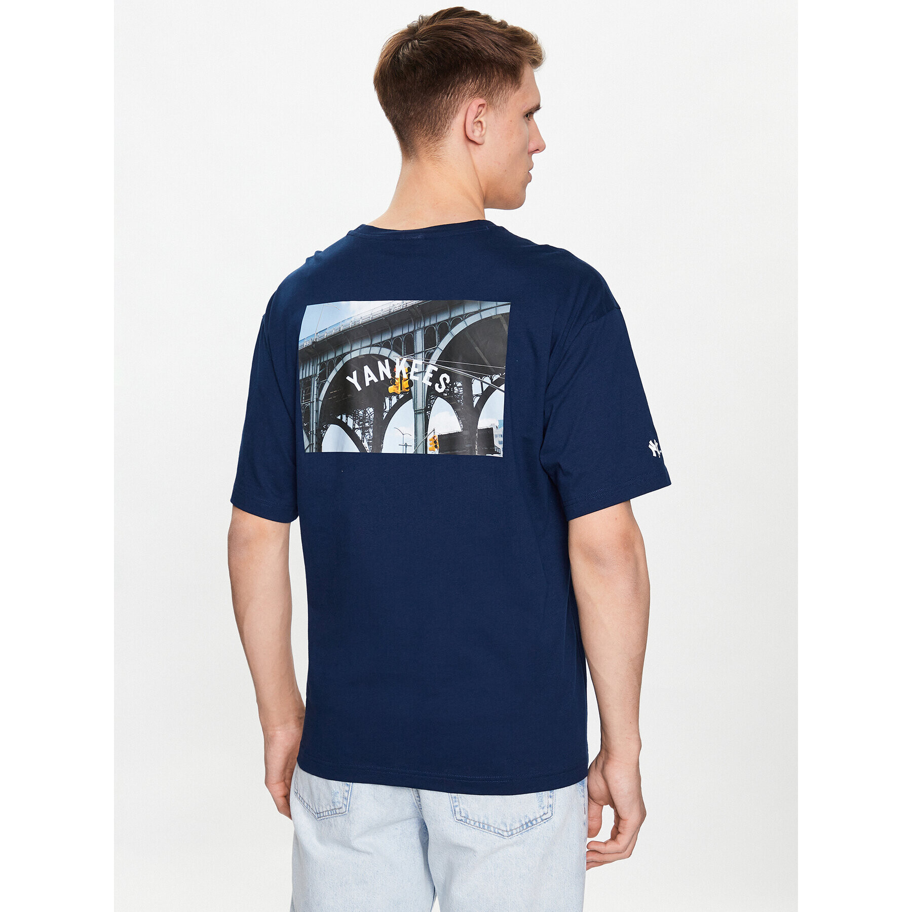 Champion Тишърт 218923 Тъмносин Relaxed Fit - Pepit.bg