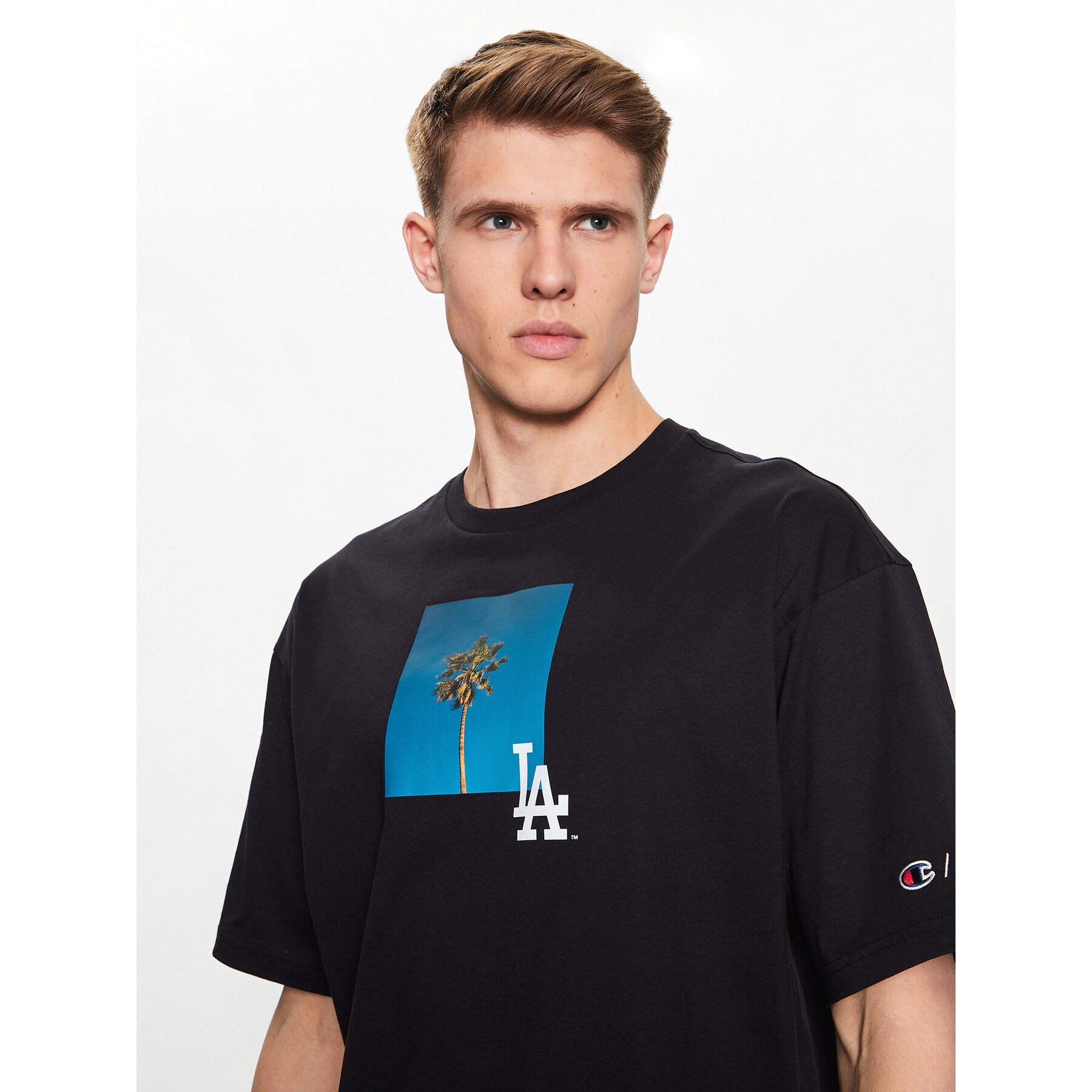 Champion Тишърт 218924 Черен Regular Fit - Pepit.bg