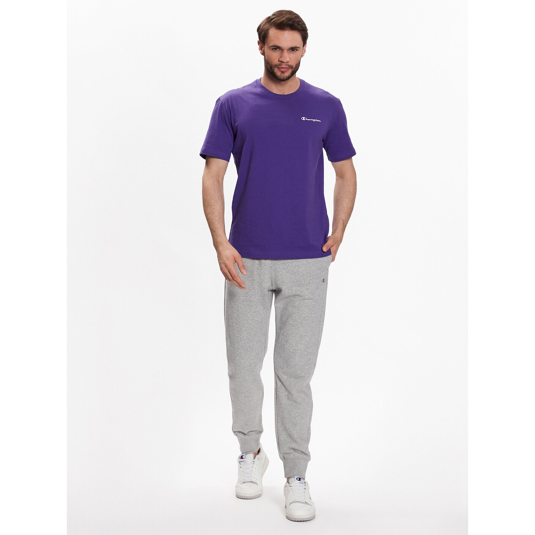 Champion Тишърт 218928 Виолетов Regular Fit - Pepit.bg