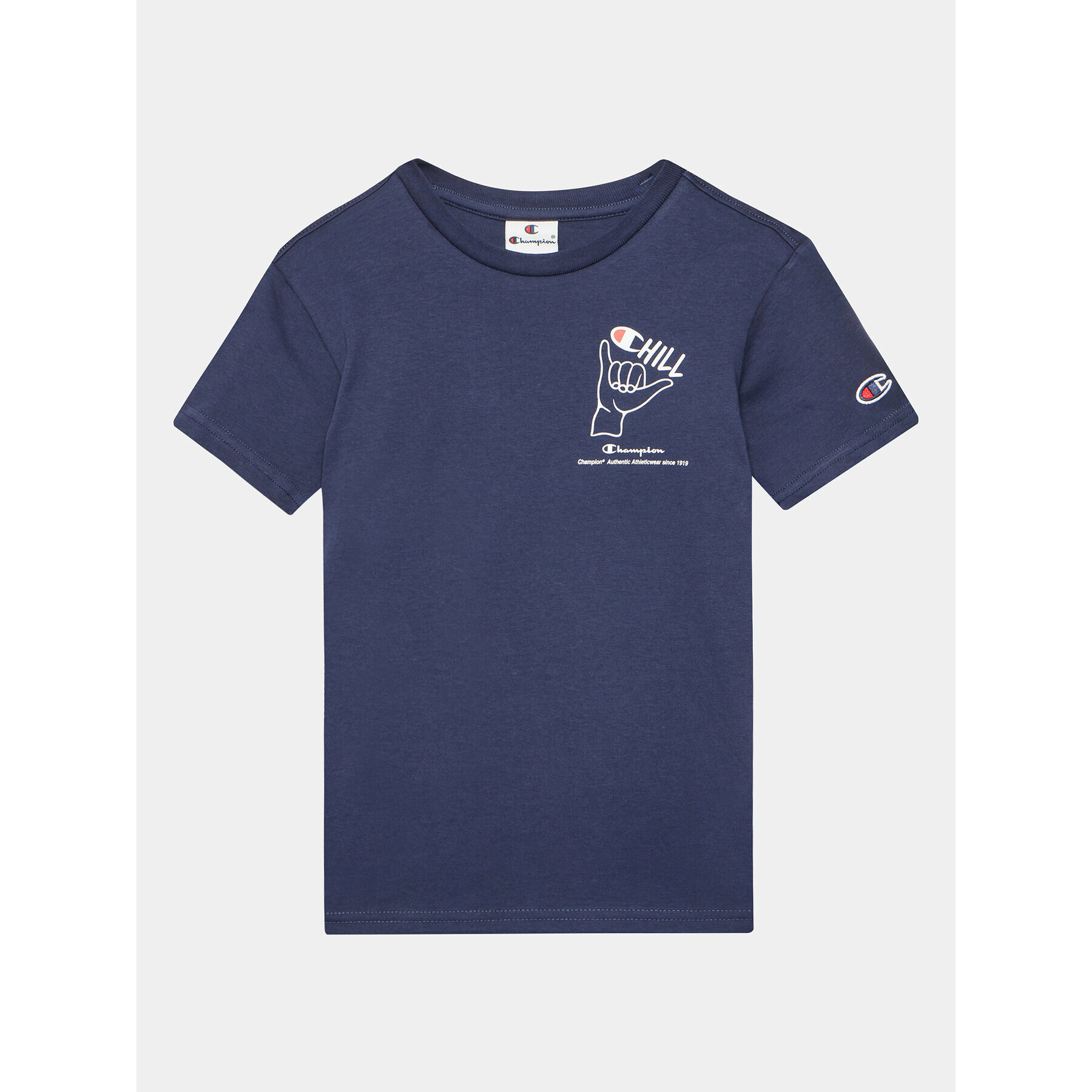 Champion Тишърт 306373 Тъмносин Regular Fit - Pepit.bg