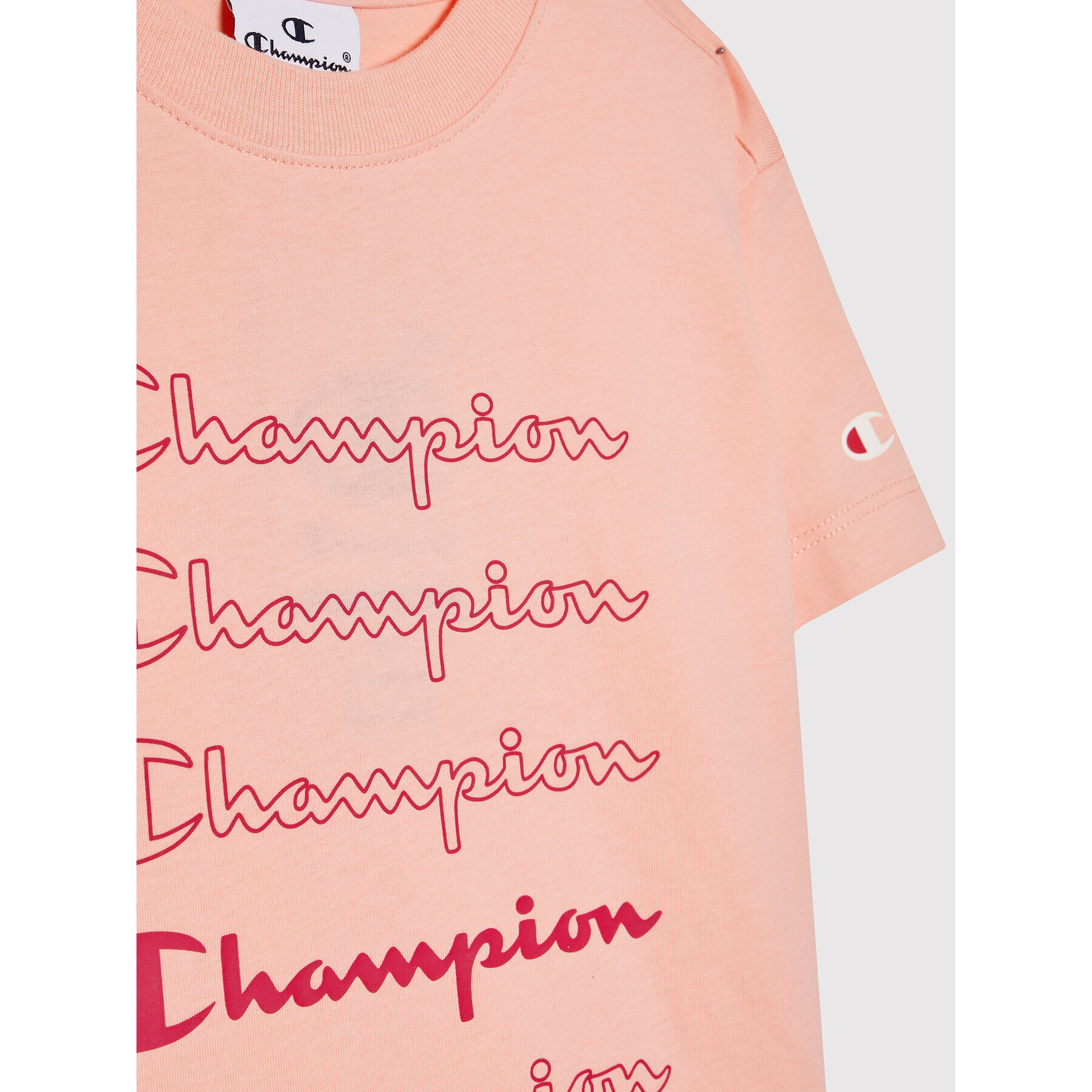 Champion Тишърт 404313 Розов Custom Fit - Pepit.bg