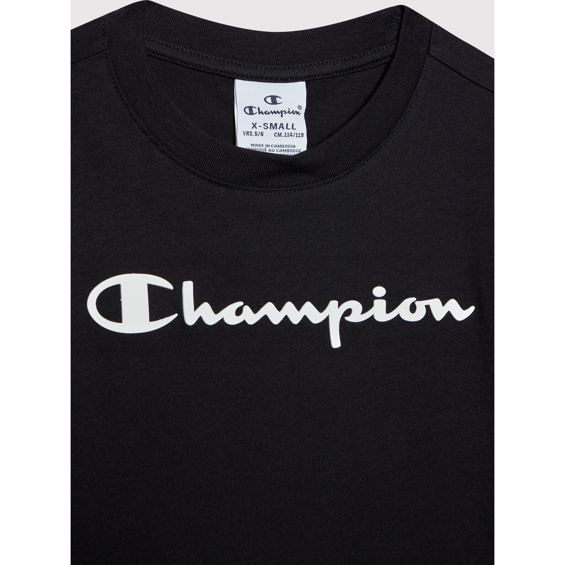 Champion Тишърт 404327 Черен Regular Fit - Pepit.bg
