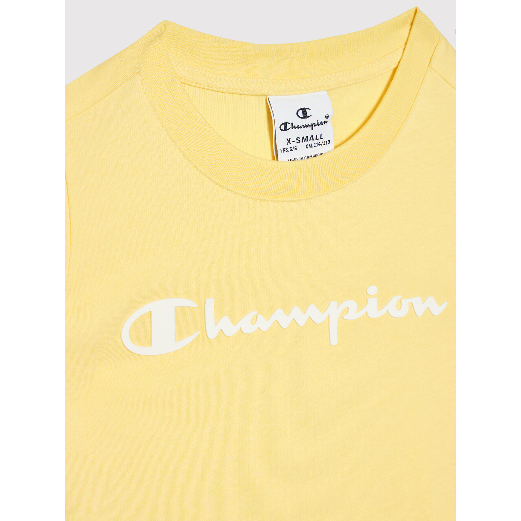 Champion Тишърт 404327 Жълт Regular Fit - Pepit.bg