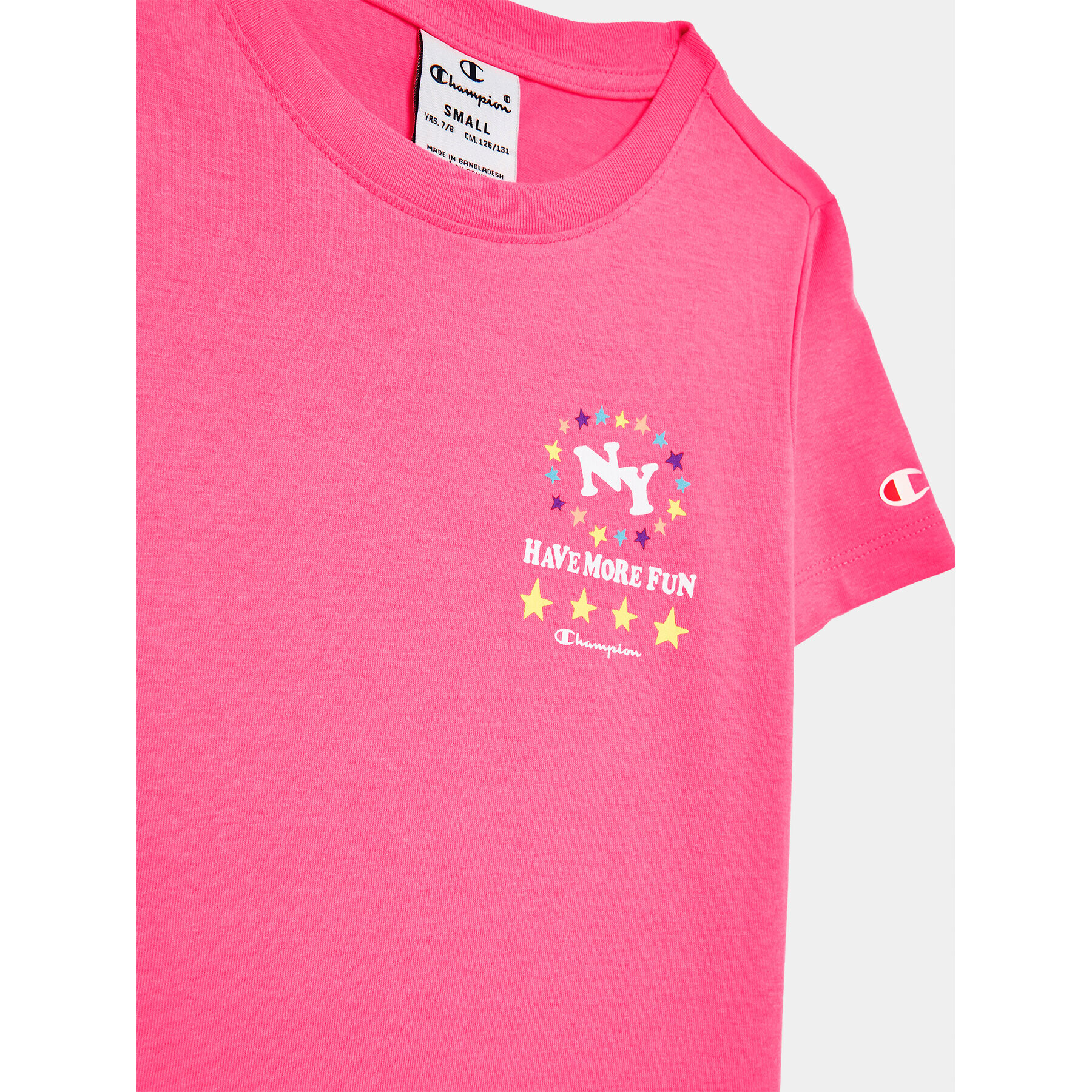 Champion Тишърт 404681 Розов Regular Fit - Pepit.bg
